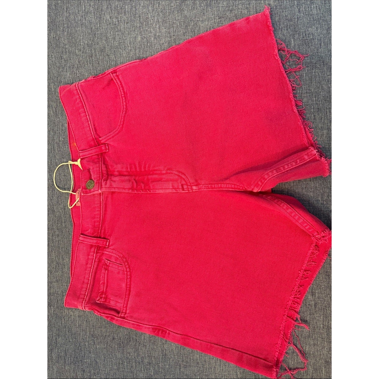 Faherty Women's Pink Raw Edge Sun washed Denim Shorts -size 28 - NWT