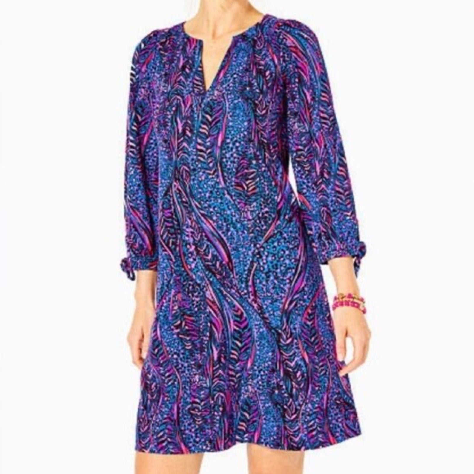 Lilly Pulitzer Cath Dress Blue Flare Always - size M