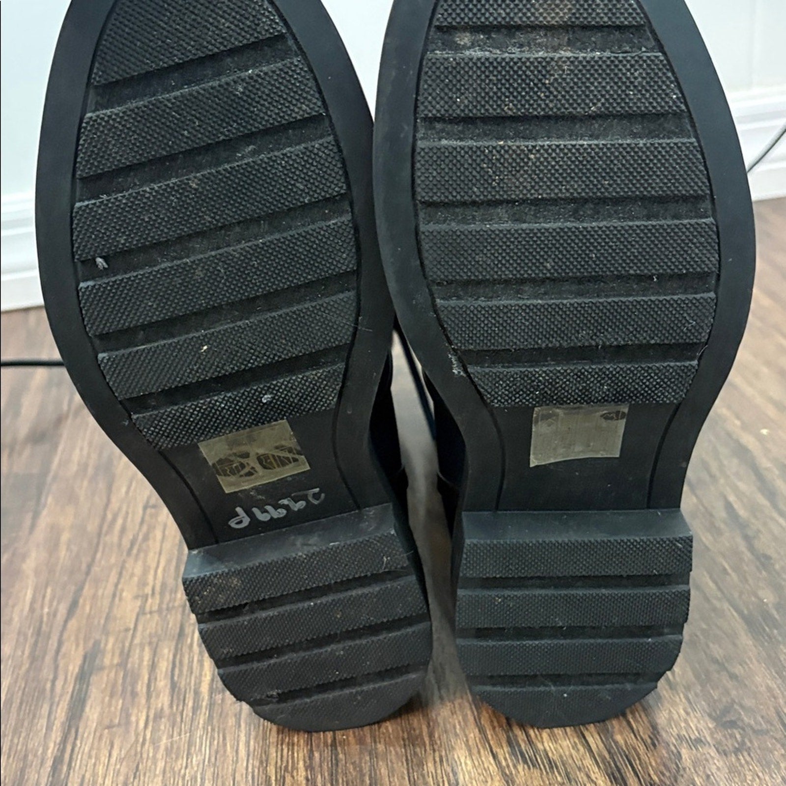 Rag & Bone Navy Ansel Rubber Lace Up Mid Calf Rain Boots - size 39