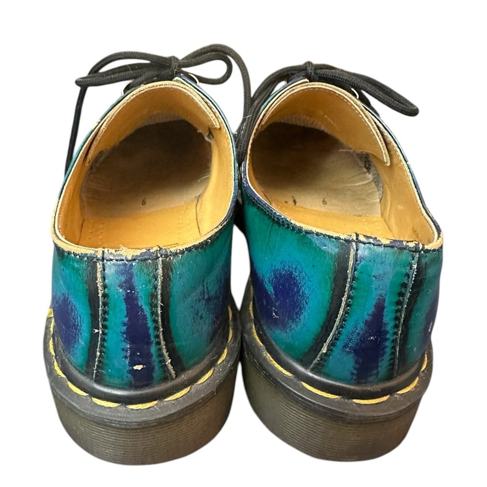 Dr.Martens Turquoise and blue rub off shoes - size 6 UK