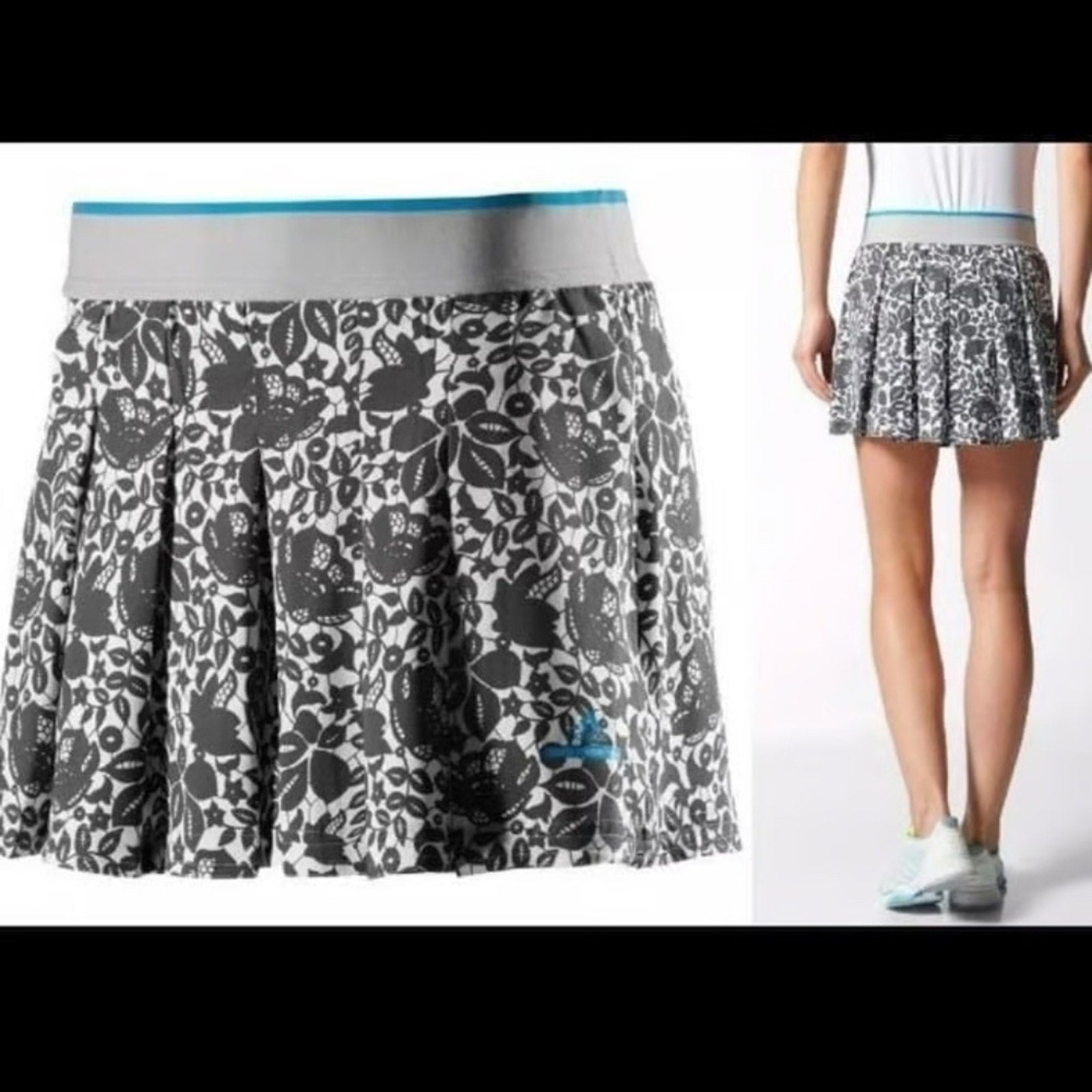 Adidas Stella McCartney Barricade Floral Court Tennis Short Skirt - size M