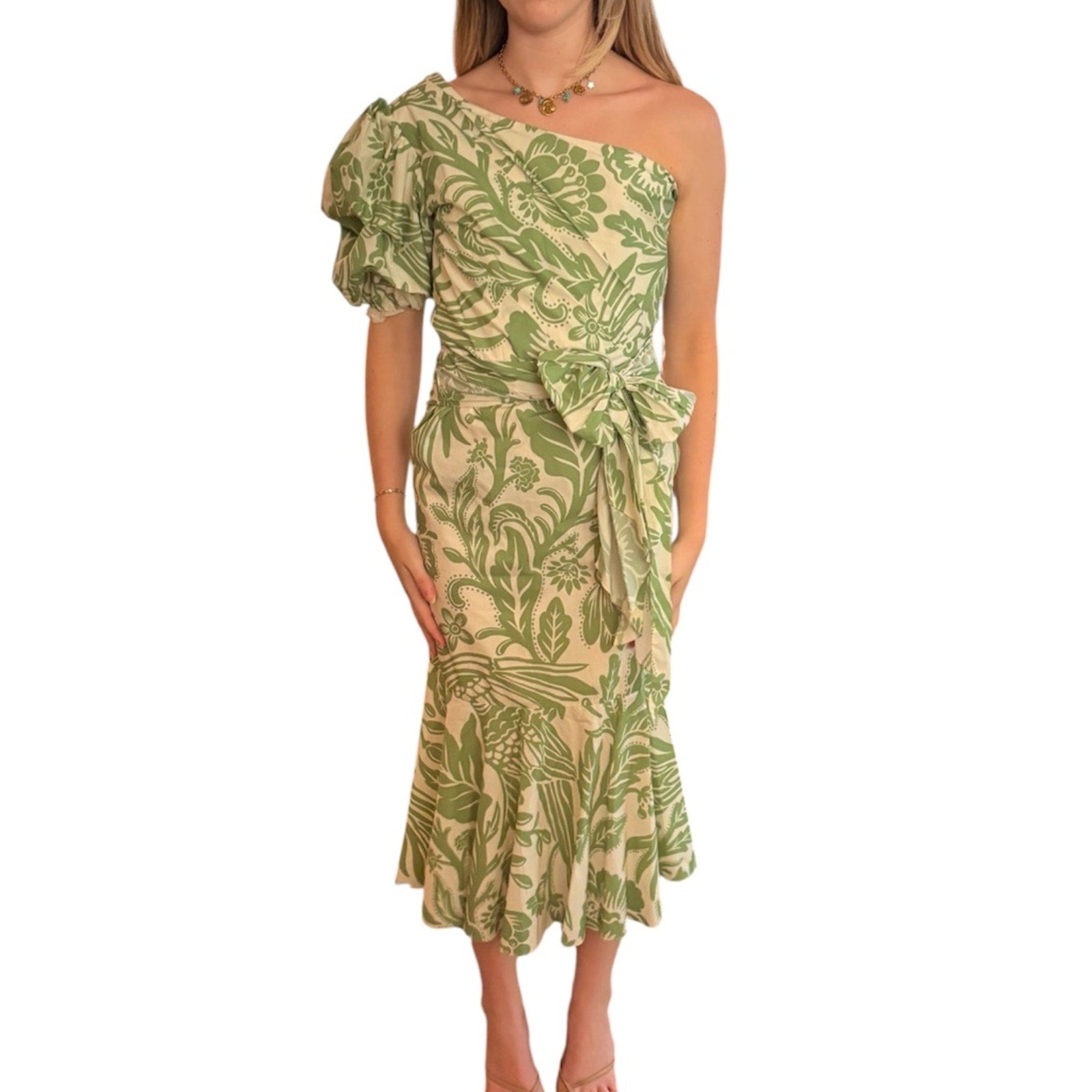 Johanna Ortiz Orchard Dance One Shoulder Cotton Dress - 4 🌟