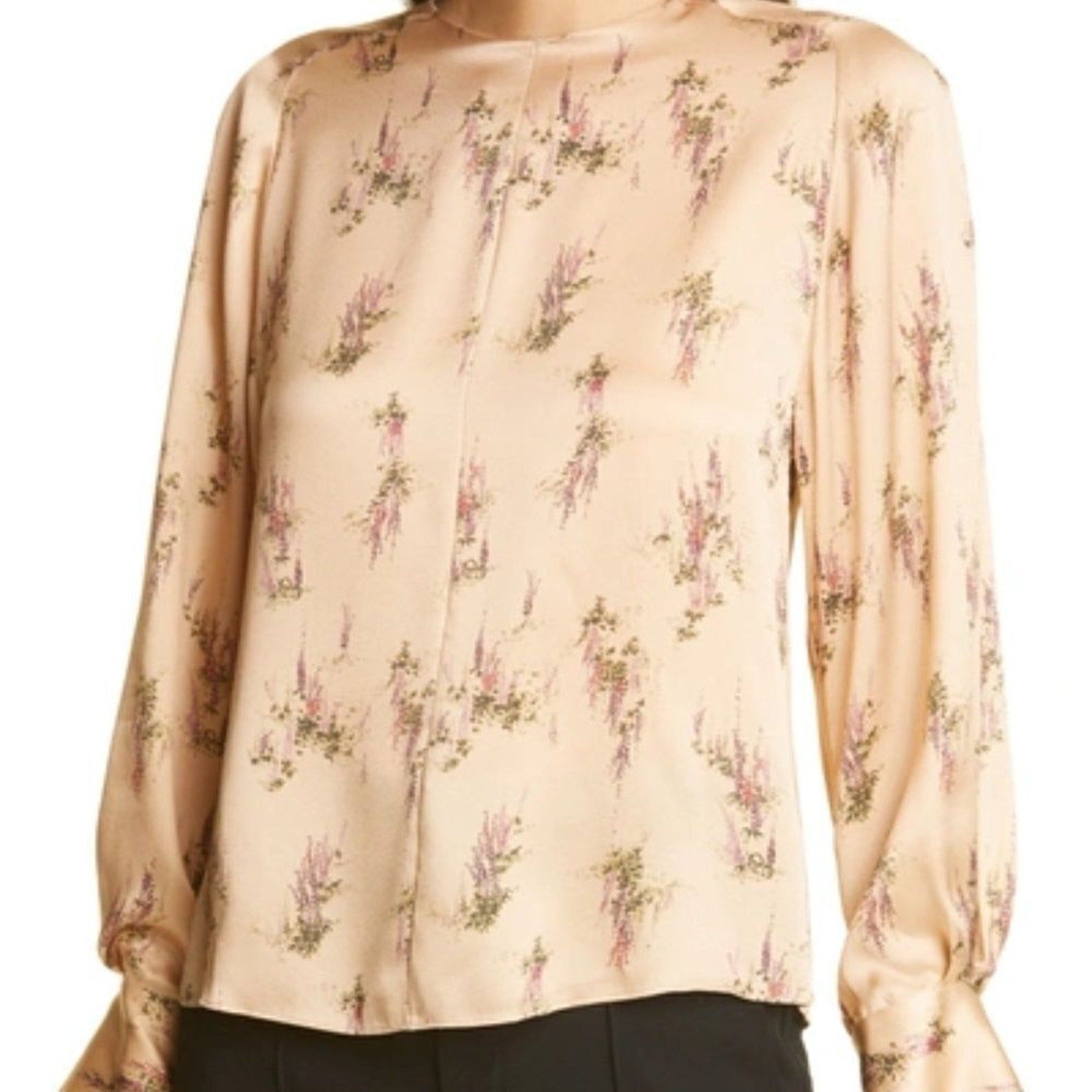 NWT Vince Wisteria Mock Neck Blouse