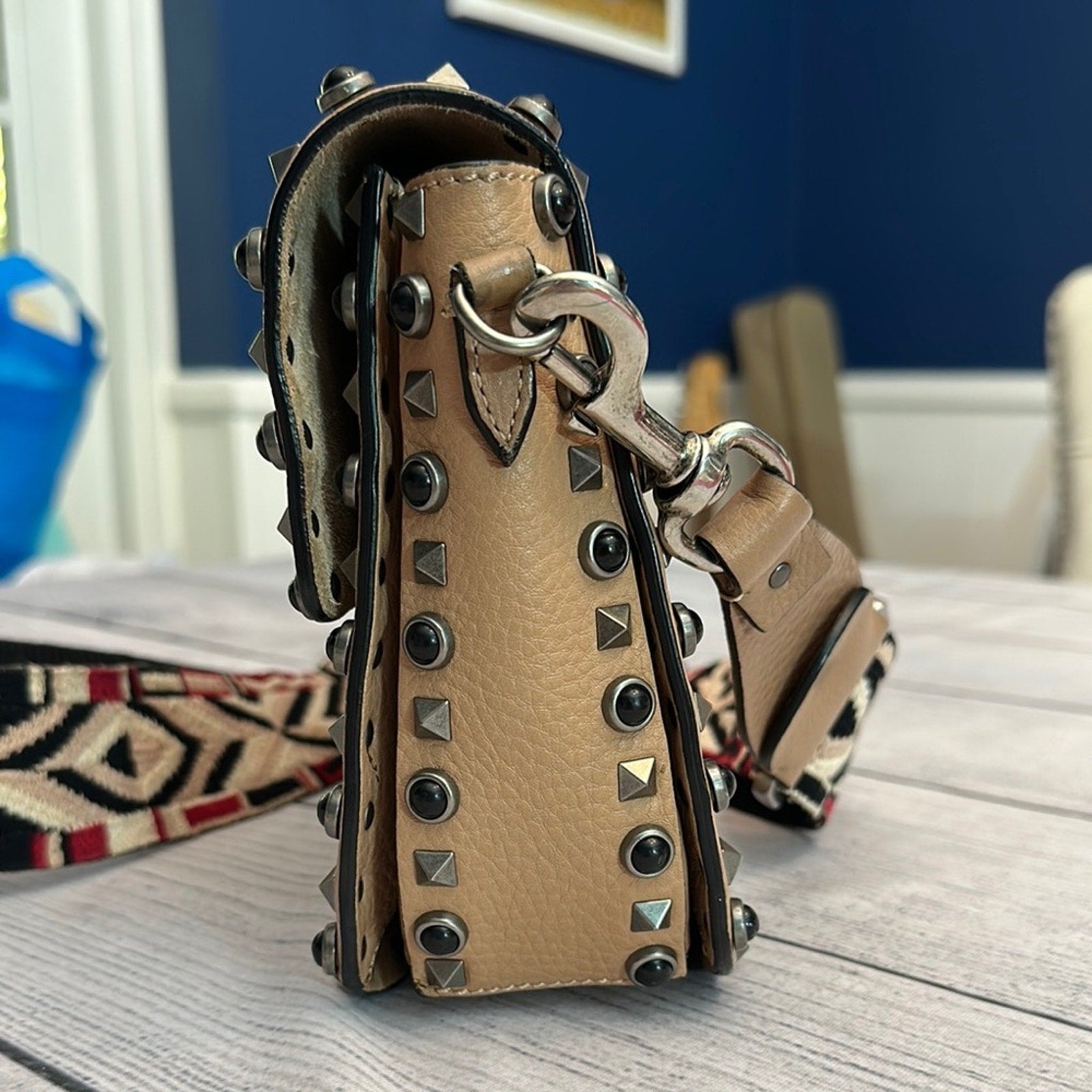 Valentino Garavani Cream and Pink Crossbody Bag