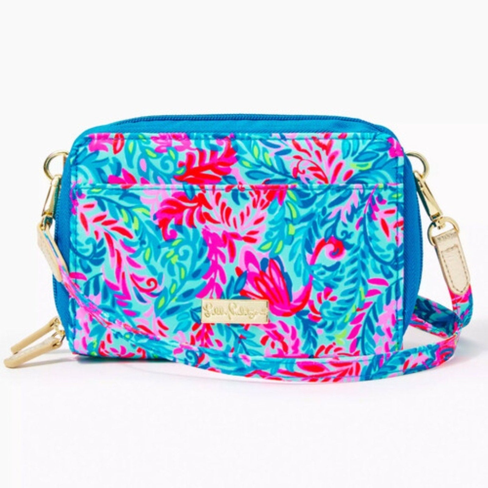 Lilly Pulitzer Marsten Crossbody Surf Blue Flim Flam - NEW