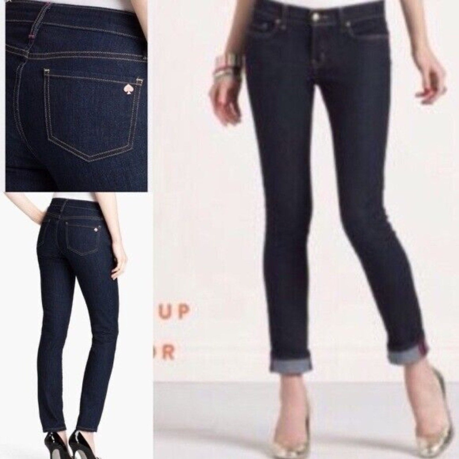KATE SPADE Jeans Womens 26 Play Hooky Dark Wash Slim $198