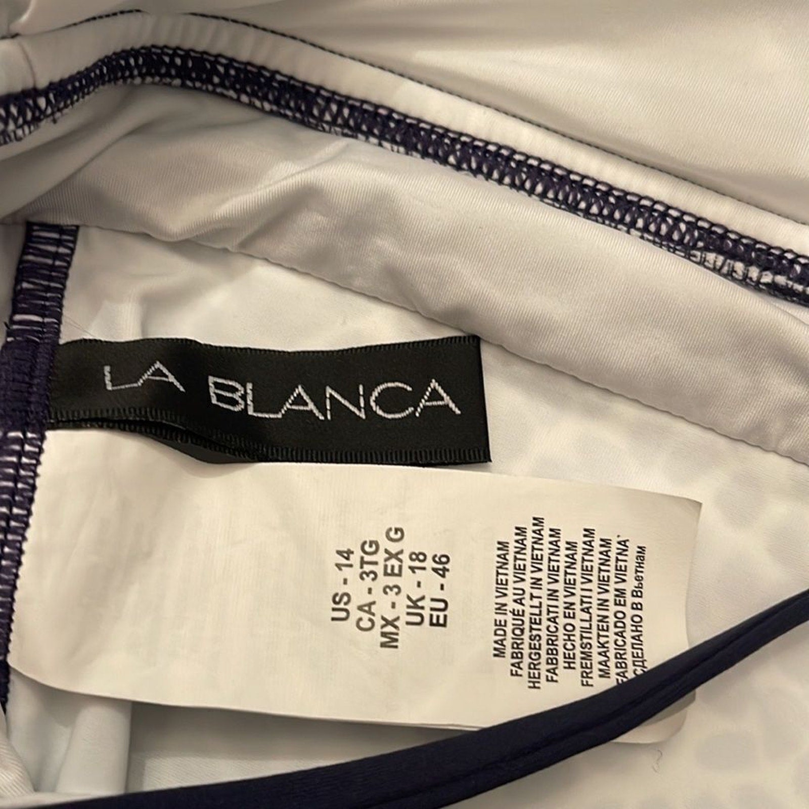 NWOT La Blanca Apulia Mix High Neck Keyhole One Piece One-Piece - size 14