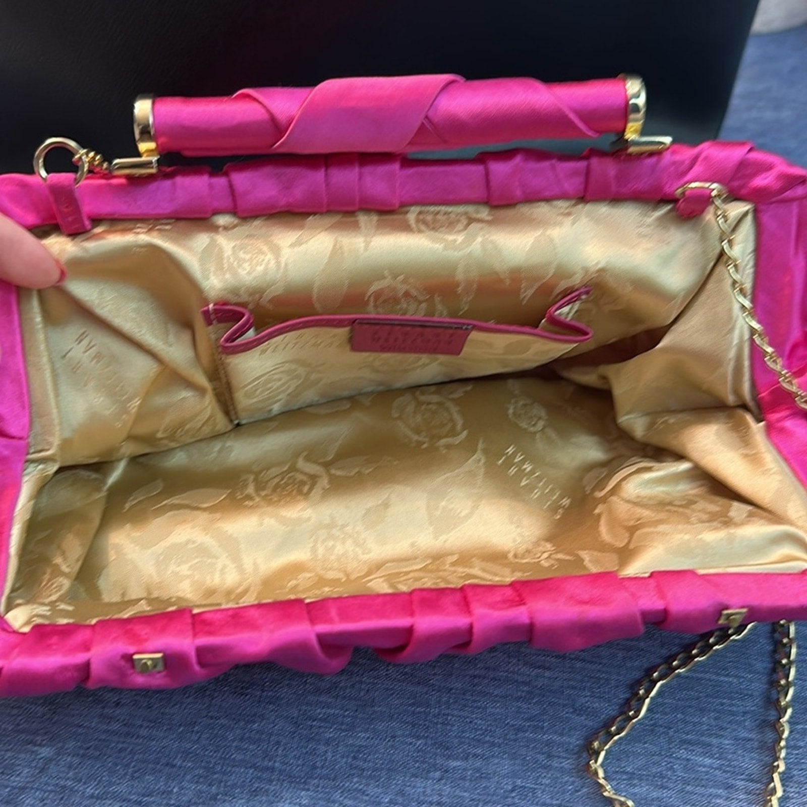 Start Weitzman Pink Clutch/Crossbody Bag