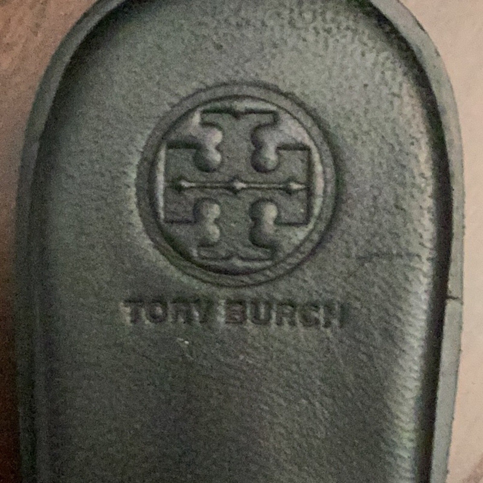 NEW Tory Burch Black Paris Nappa Women's Chain Thong Flat Sandal - 9