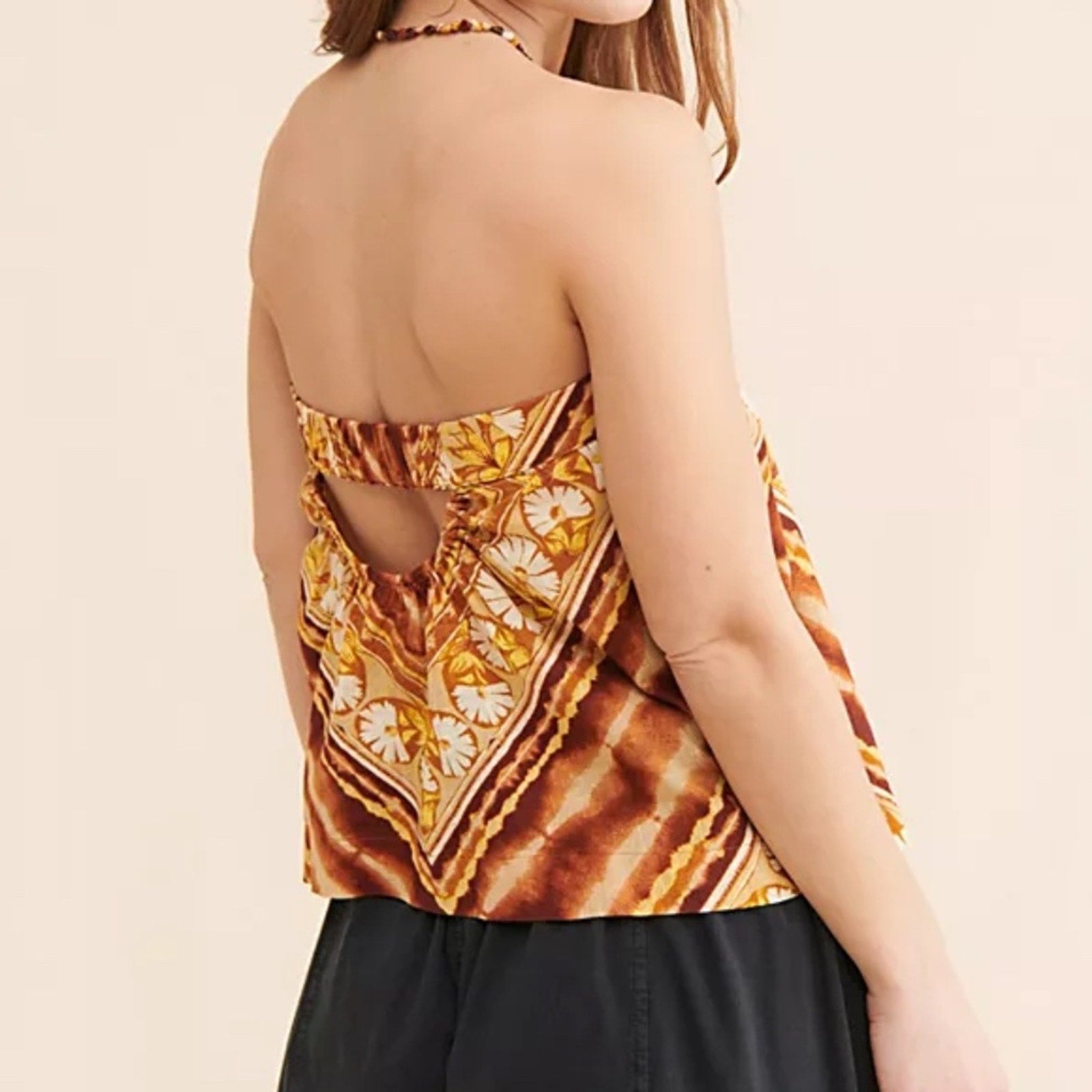 NEW Free People Kendra Printed Top in Sierra Combo - size XL