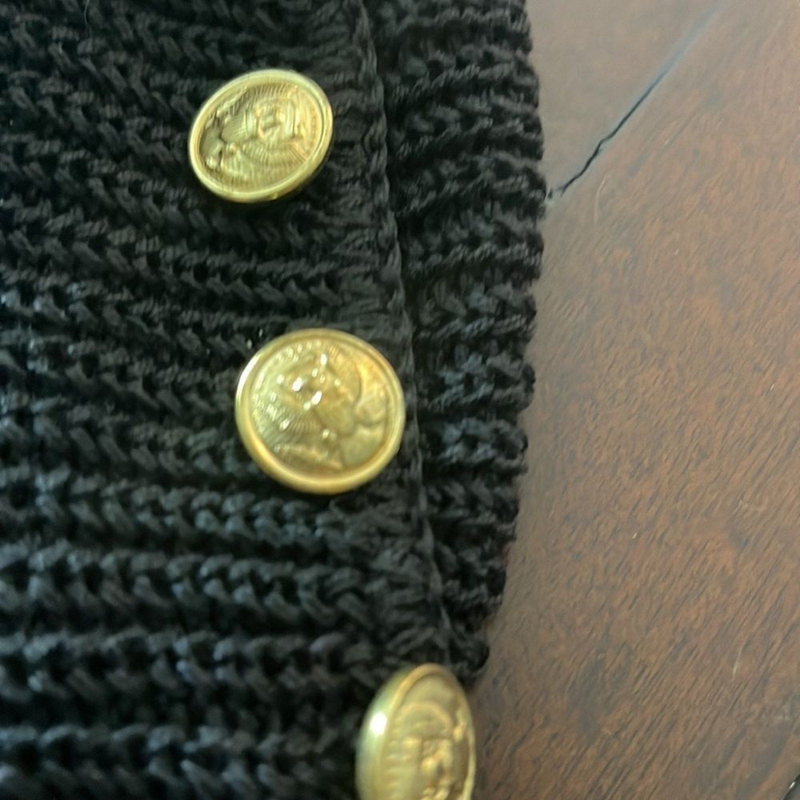 Vintage Diane Von Furstenberg black metallic gold sweater