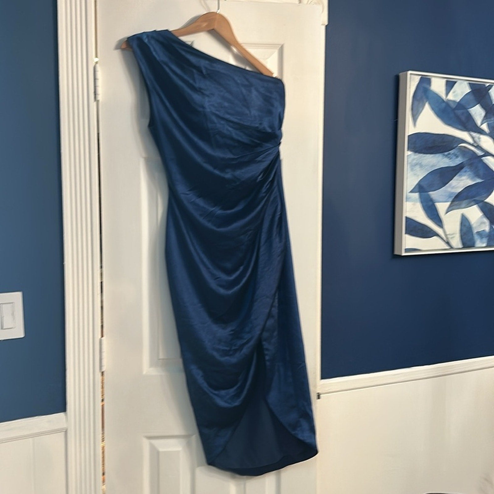 NEW Elliatt Cassini One-Shoulder Dress Large New Sapphire Blue - size M