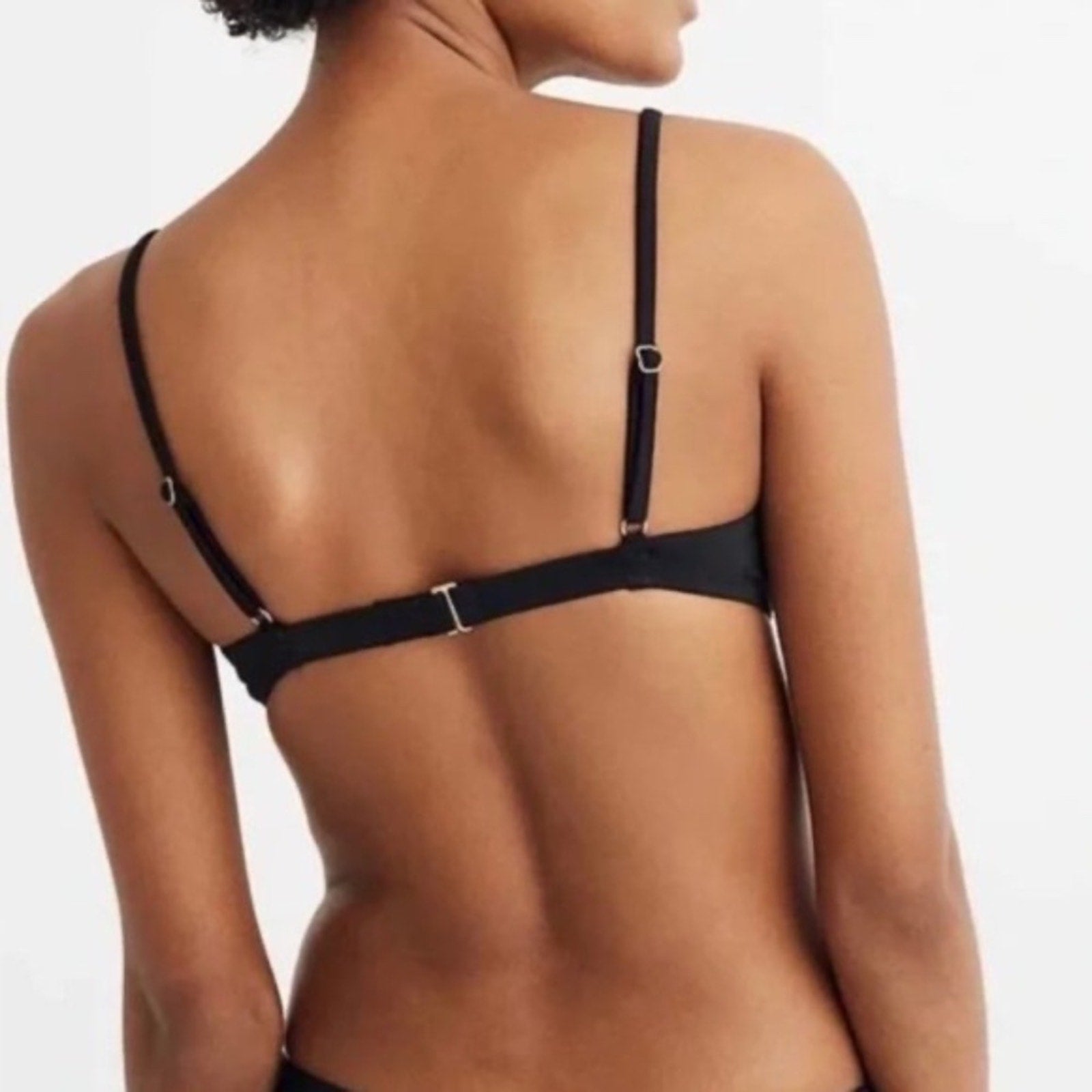 NWT Madewell Second Wave Underwire Black Bikini Top Size XL