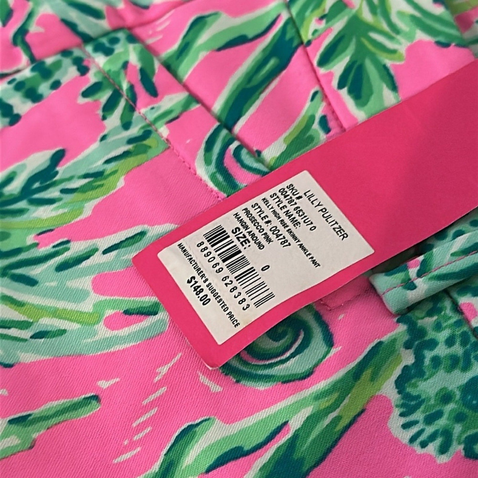 NWT Lilly Pulitzer Hangin Around Kelly High Rise Ankle Pants - size 0