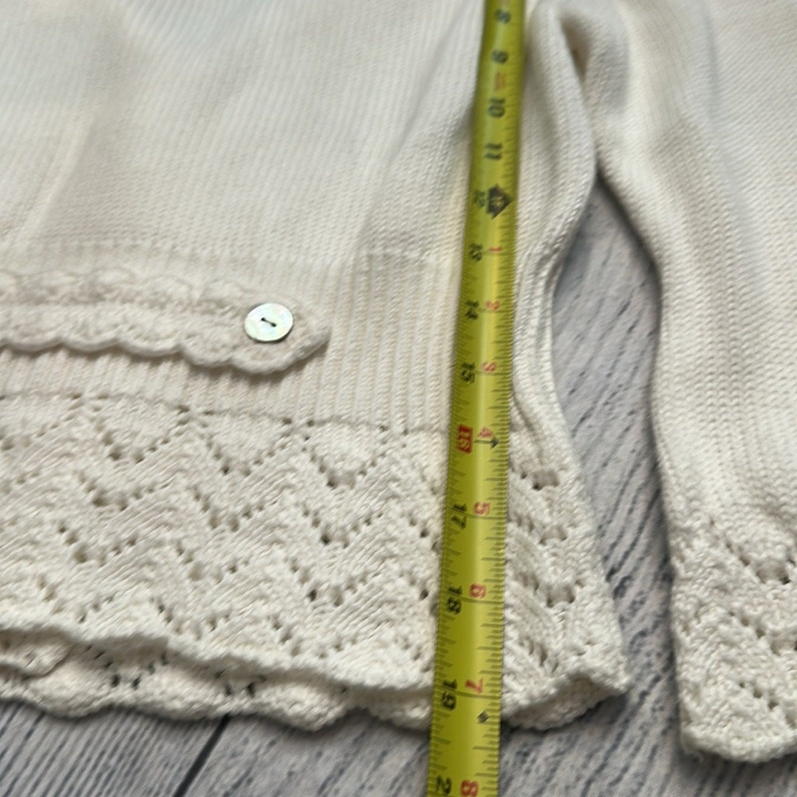 Lilly Pulitzer white label vintage crochet cardigan- size M