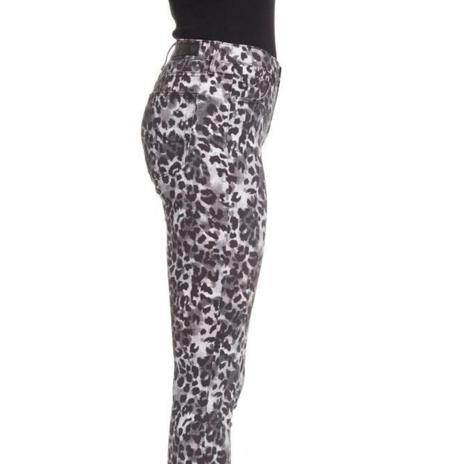 AG Adriano Goldschmied Prima Ankle Cigarette Leopard Stretch Jeans size 27