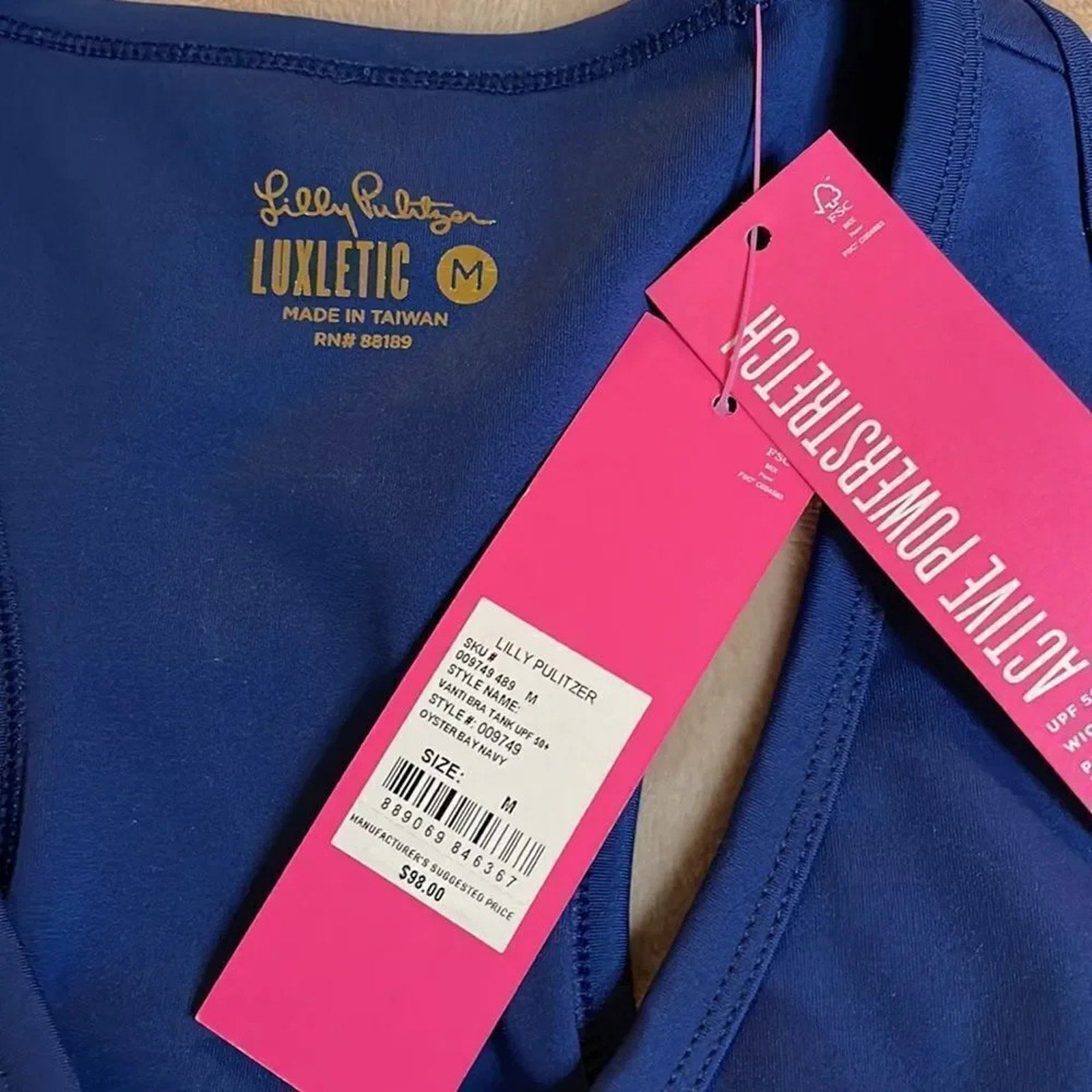 NWT Lilly Pulitzer UPF 50 Vanti Bra Tank Top - size M