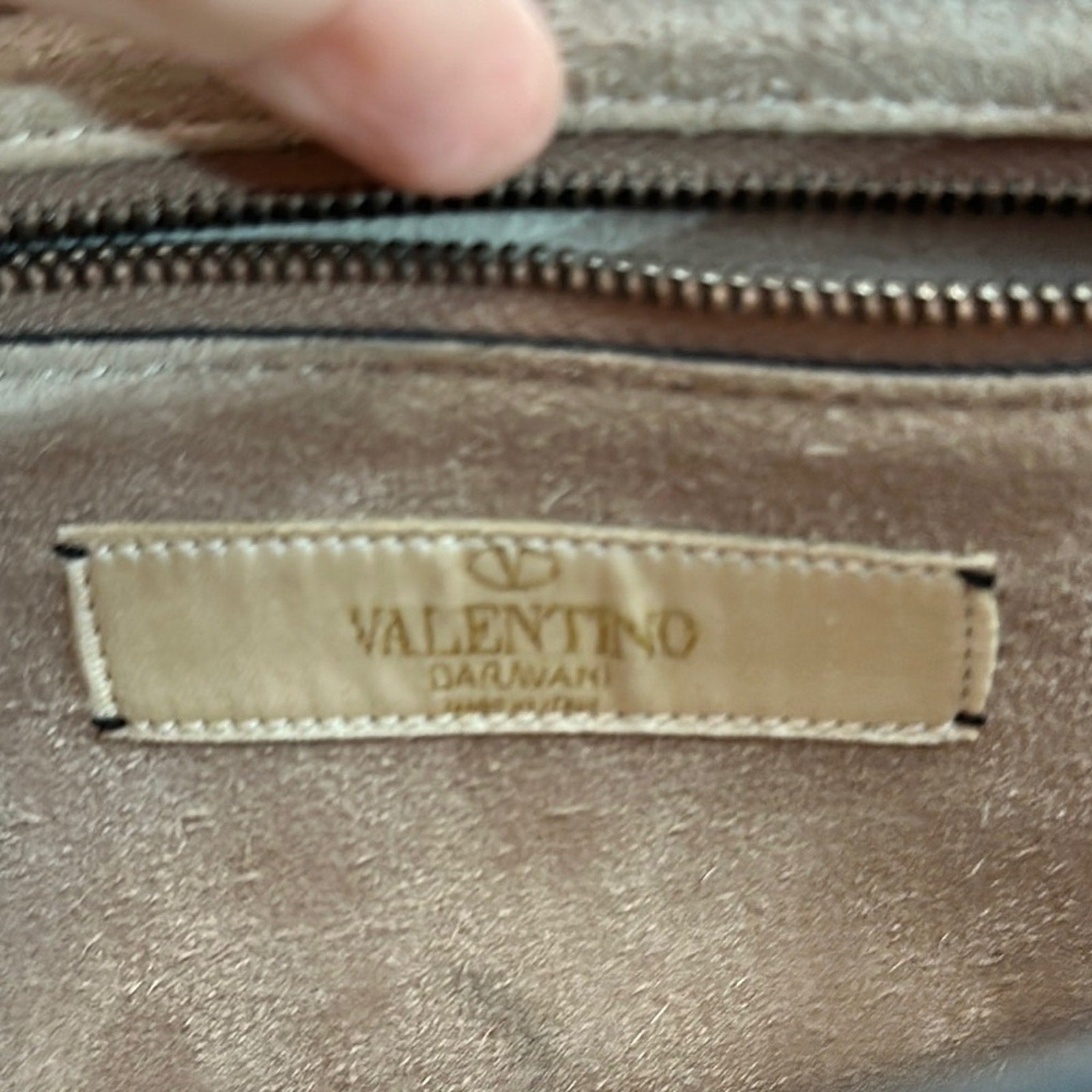 Valentino Garavani Cream and Pink Crossbody Bag