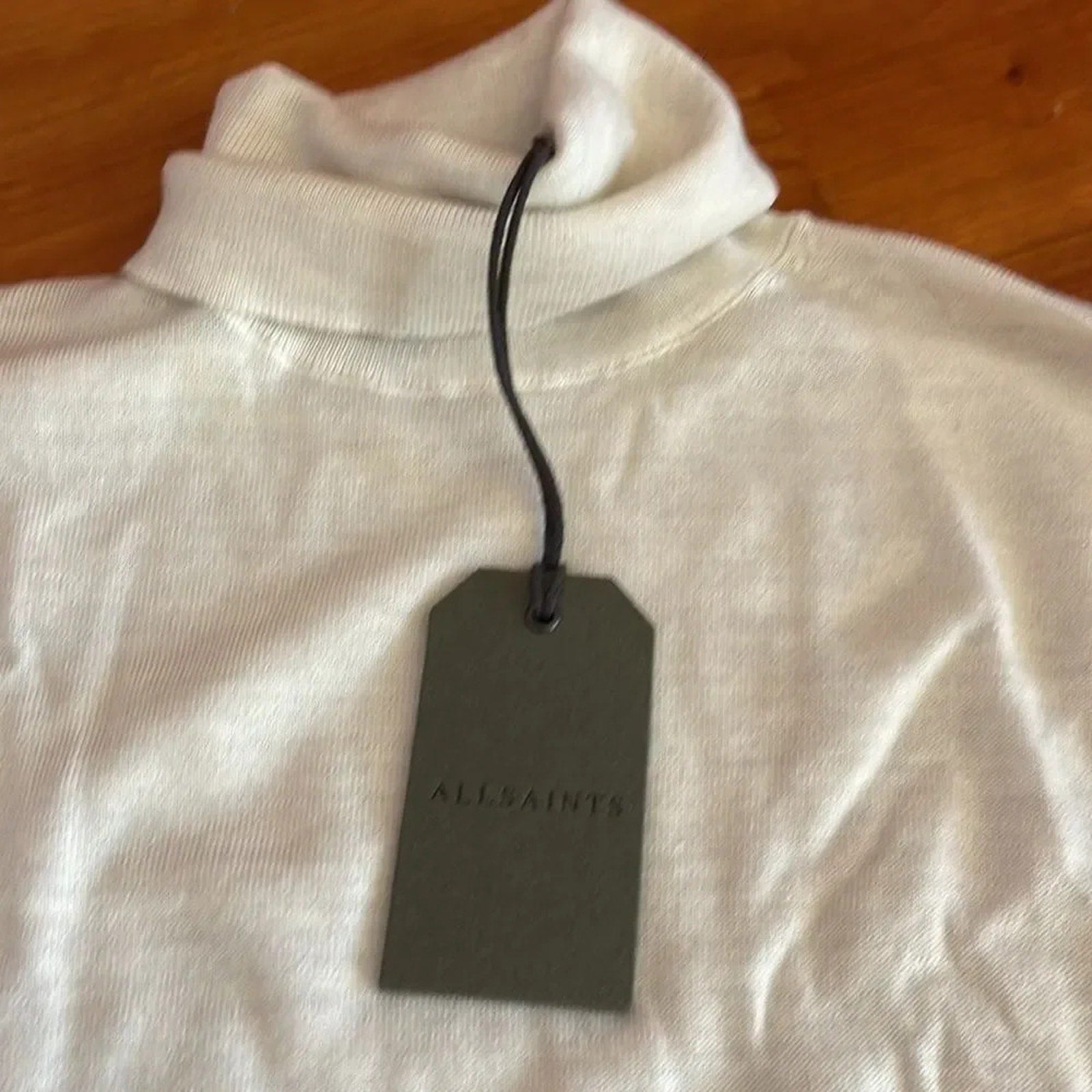 NWT Allsaints Merino Wool Sweater Alda Roll Neck Turtleneck Long Sleeve - size S