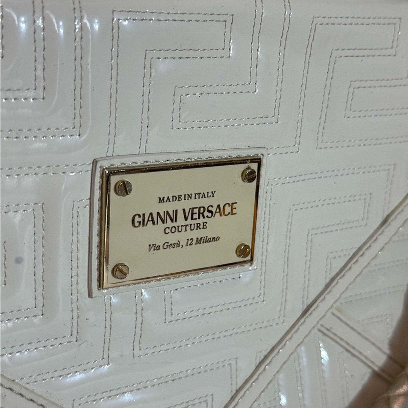 Versace Pre-Owned logo-plaque leather satchel bag