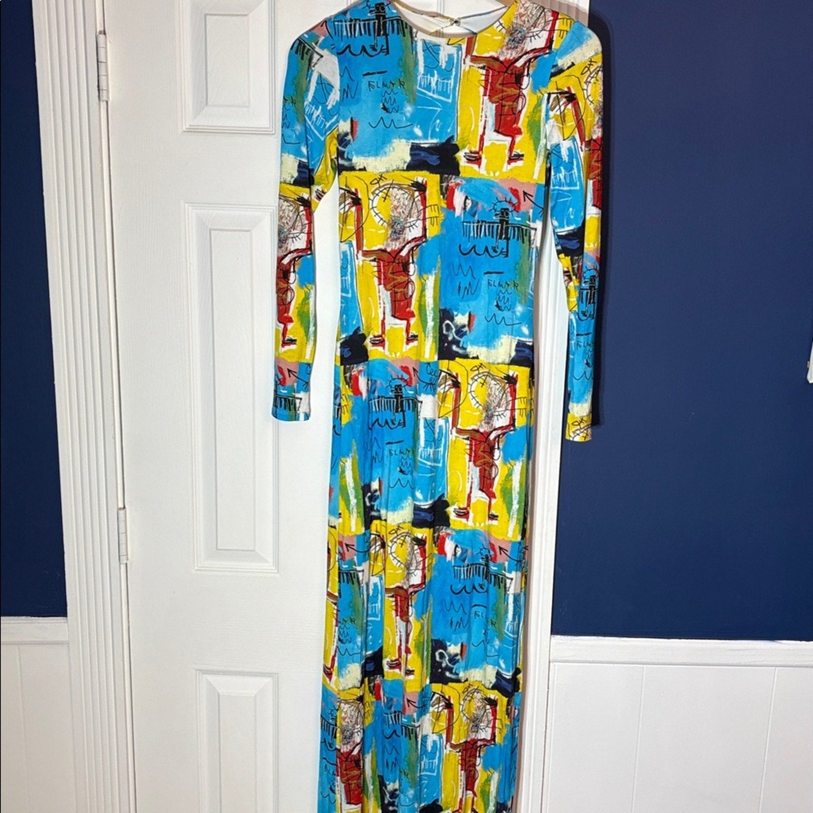 NWT ALICE + OLIVIA A+O X BASQUIAT DELORA MAXI DRESS - size 6