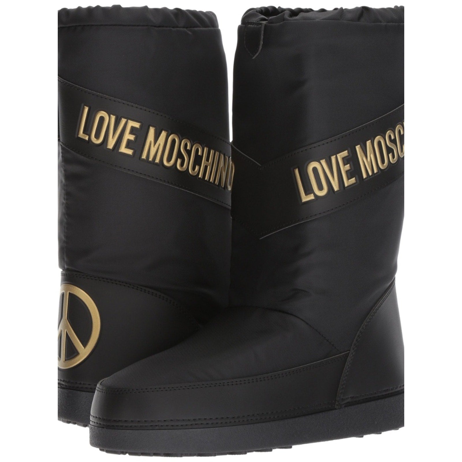 Moschino Logo-Print Snow Boots - Black - size 37 (US 8)