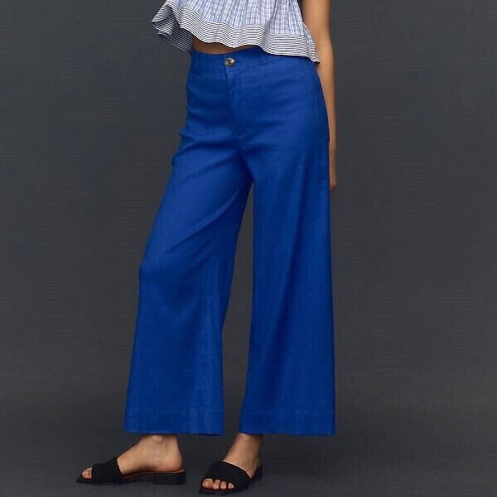 Maeve The Colette Wide-leg Pants in blue - size 27