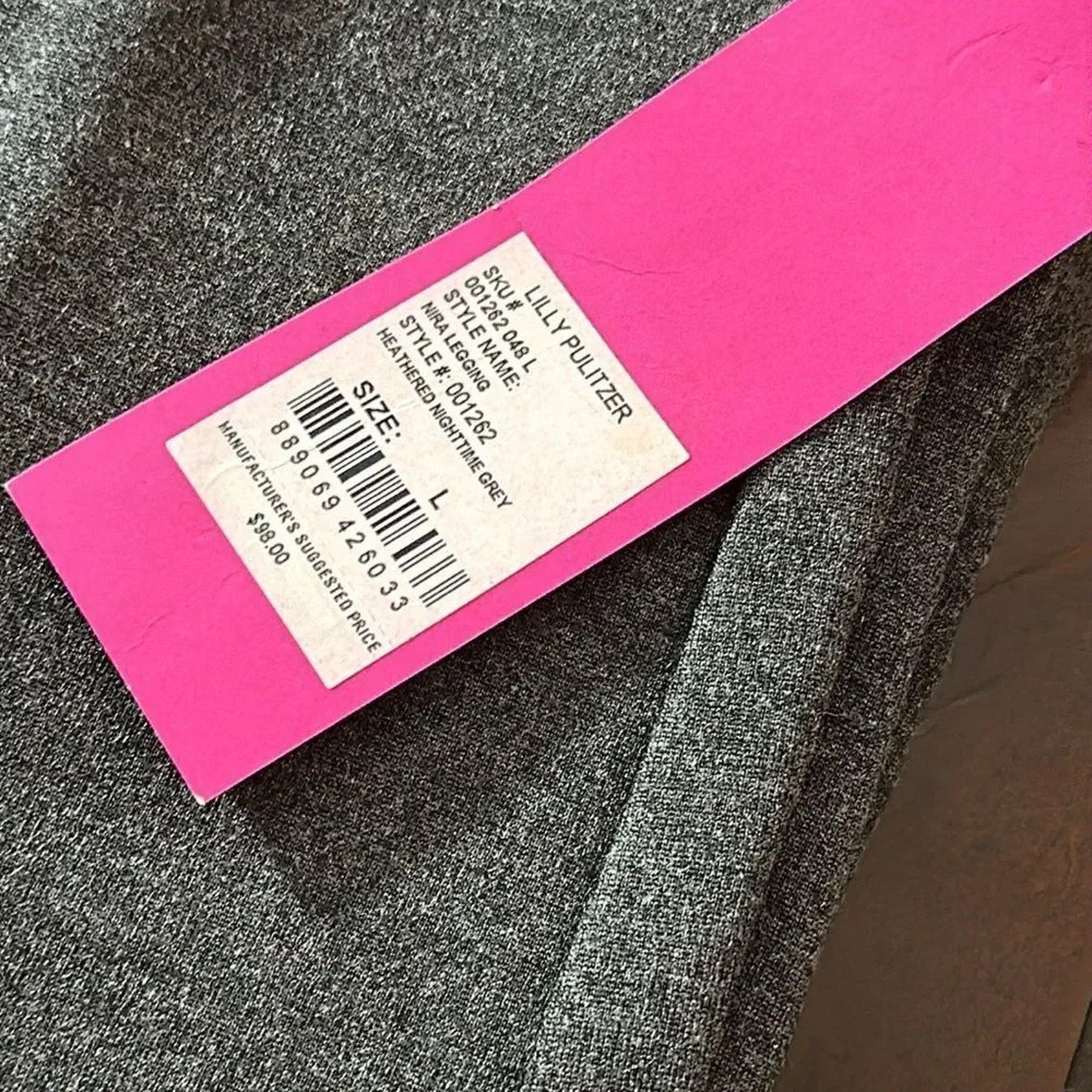 NWT Lilly Pulitzer 27" NIRA LEGGING Heathered NightTime GREY - size large