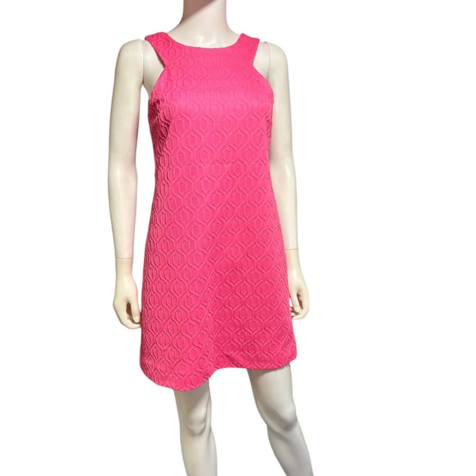 Lilly Pulitzer mango retro knit jacquard tropical pink dress - size small