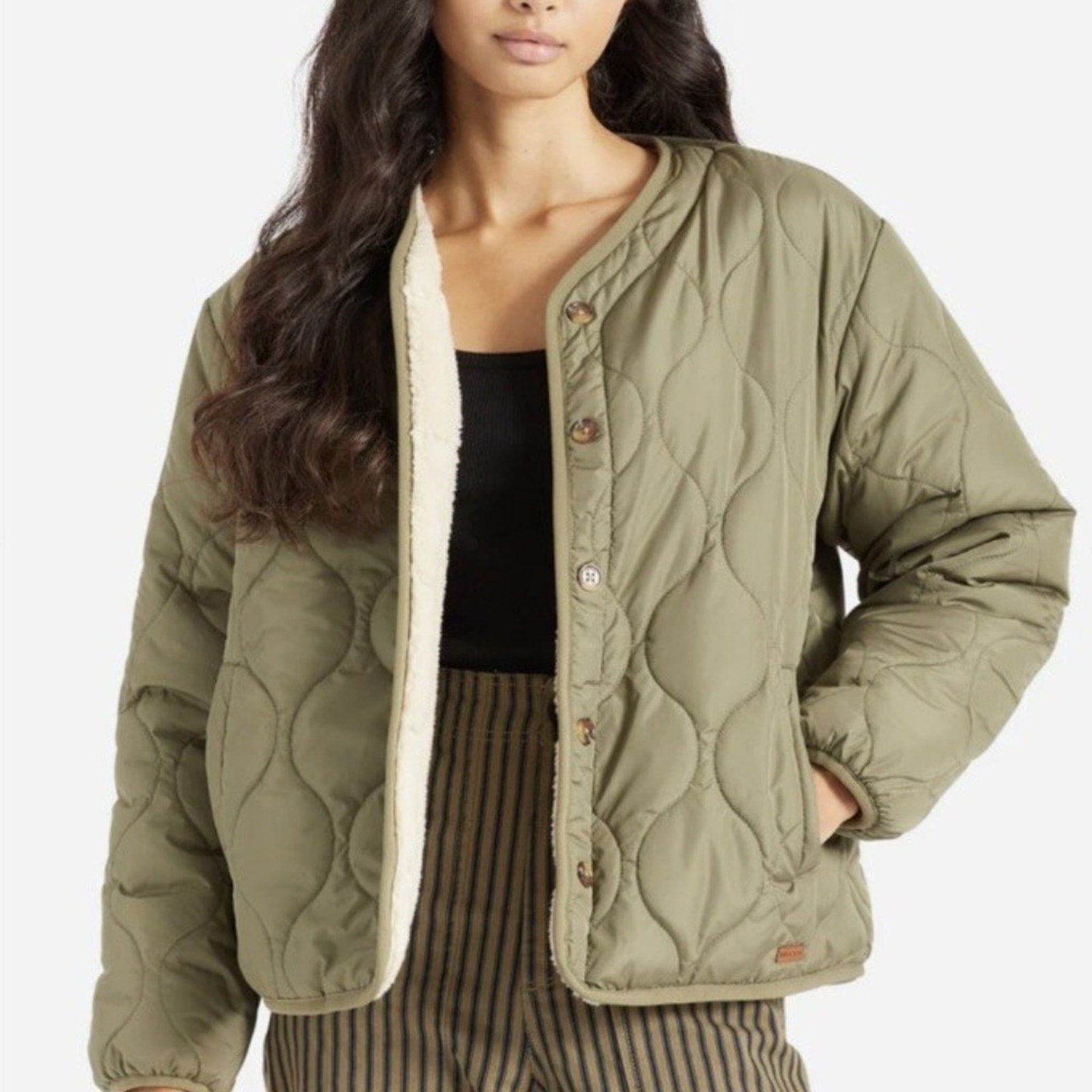 Brixton Sherpa Reversible Padded Jacket Women’s Size XS