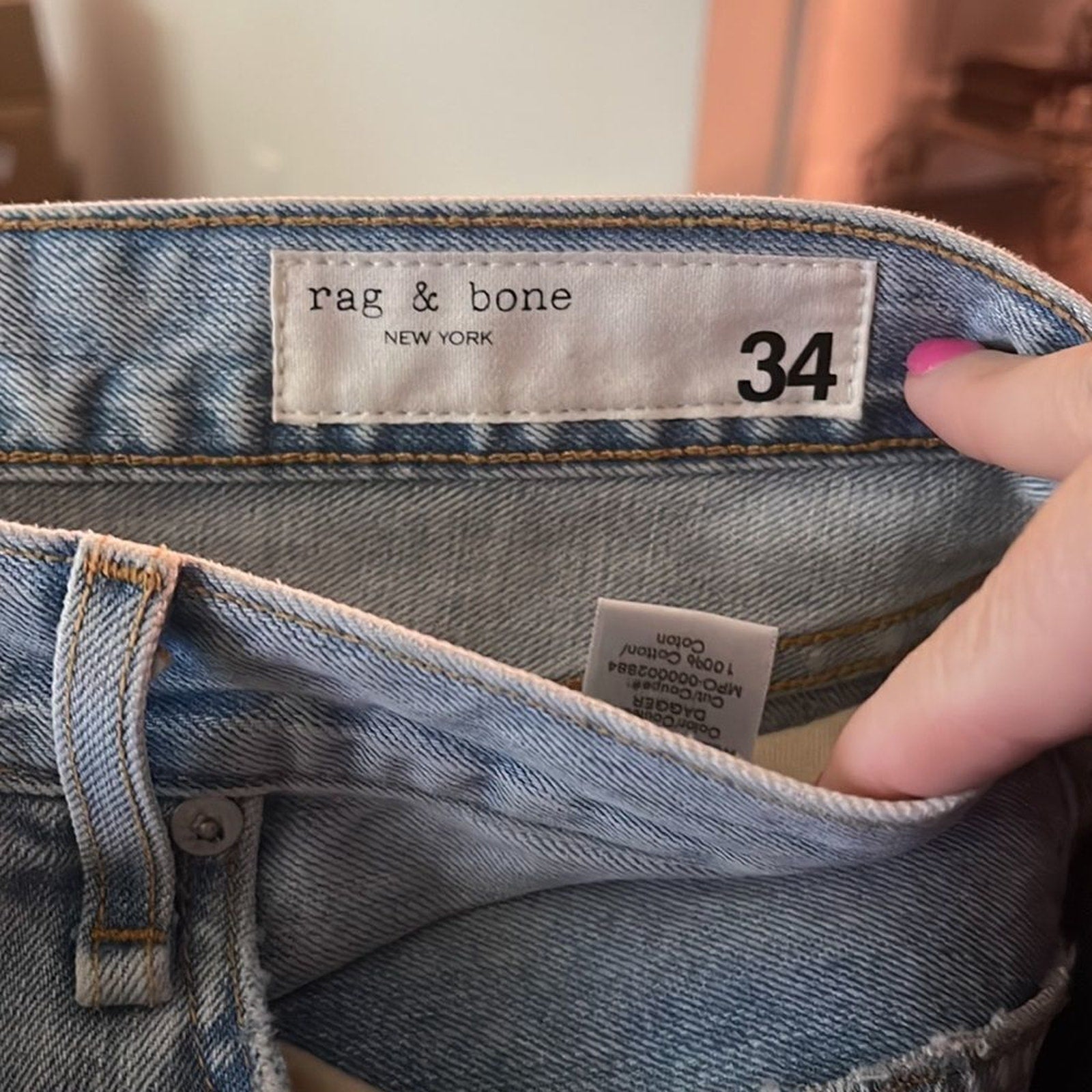 NWT RAG AND BONE 90s Style Crop Jeans Dagger - size 34