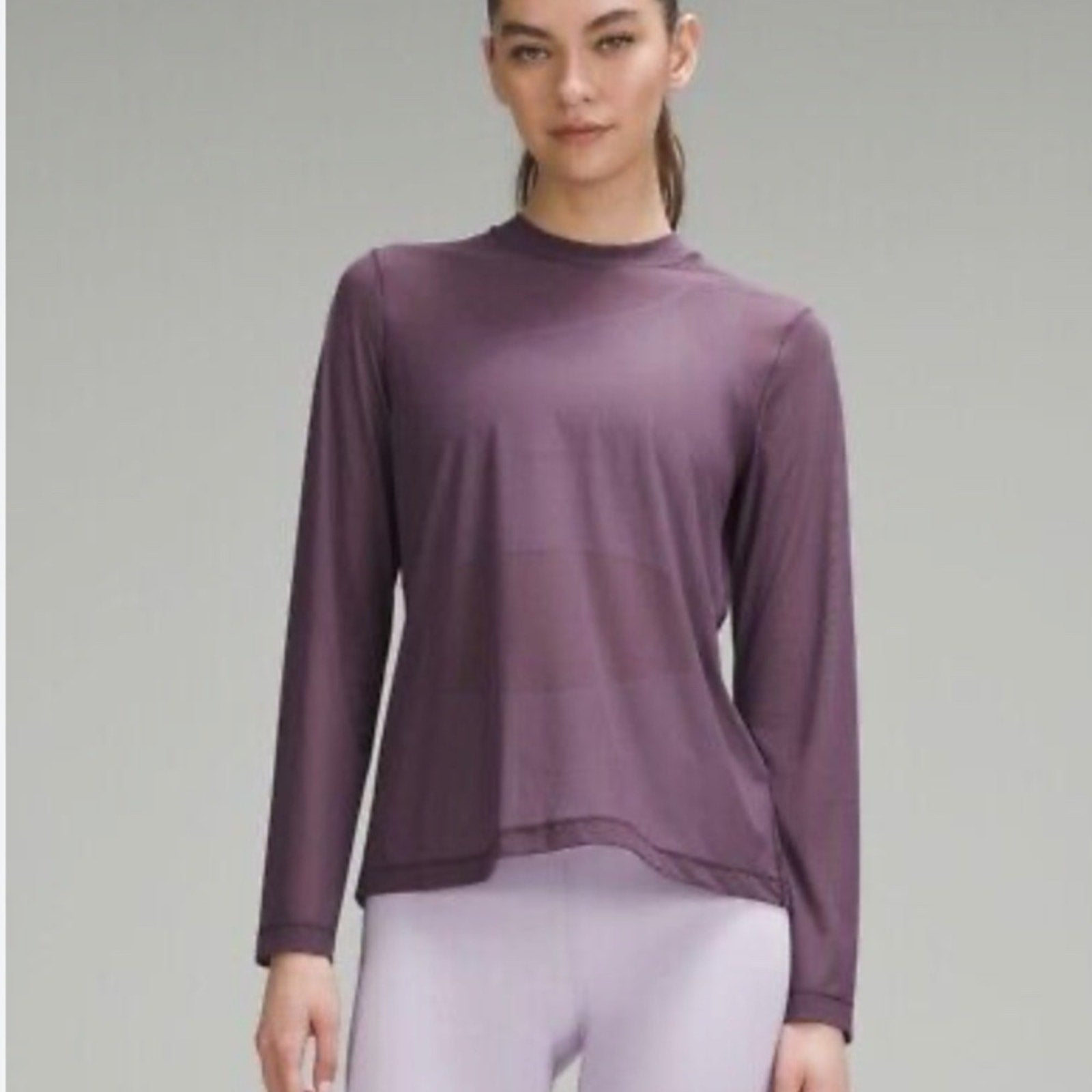 Lululemon size 2 Mesh Keyhole Top - Grape