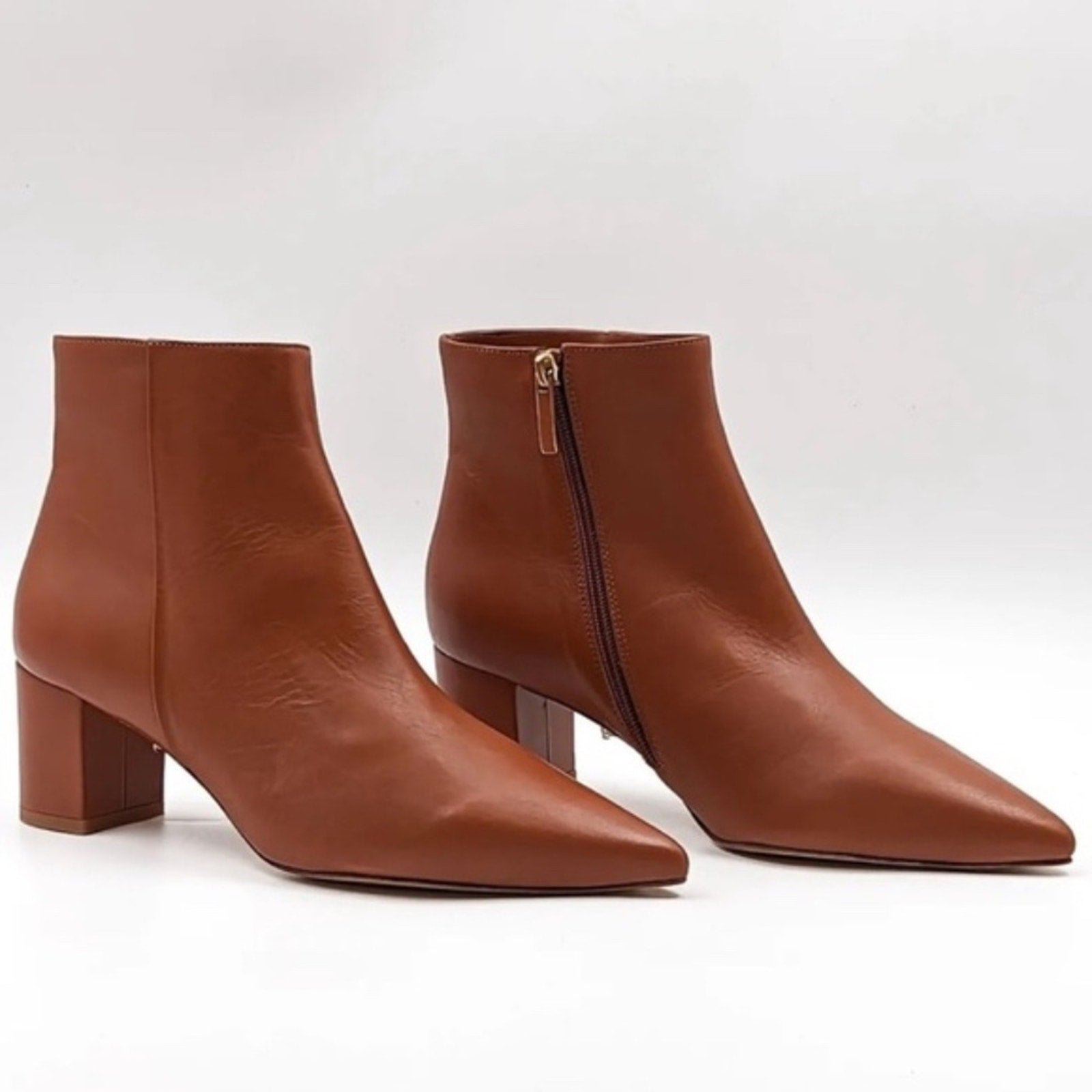 NEW L'Agence Jeanne II Leather Booties - size 39 (US size 9)