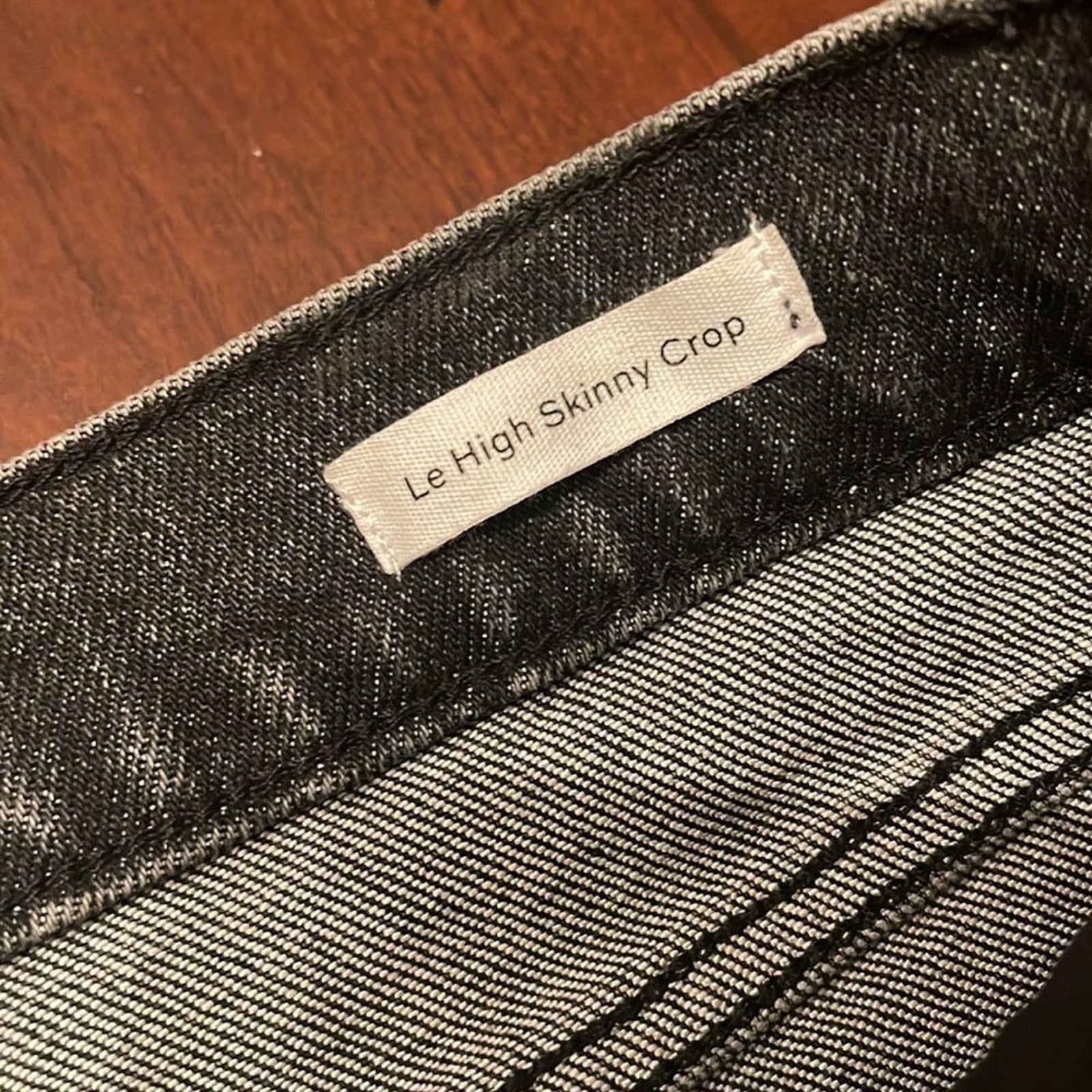 NWT FRAME - LE HIGH SKINNY CROP CHROME NOIR size 27