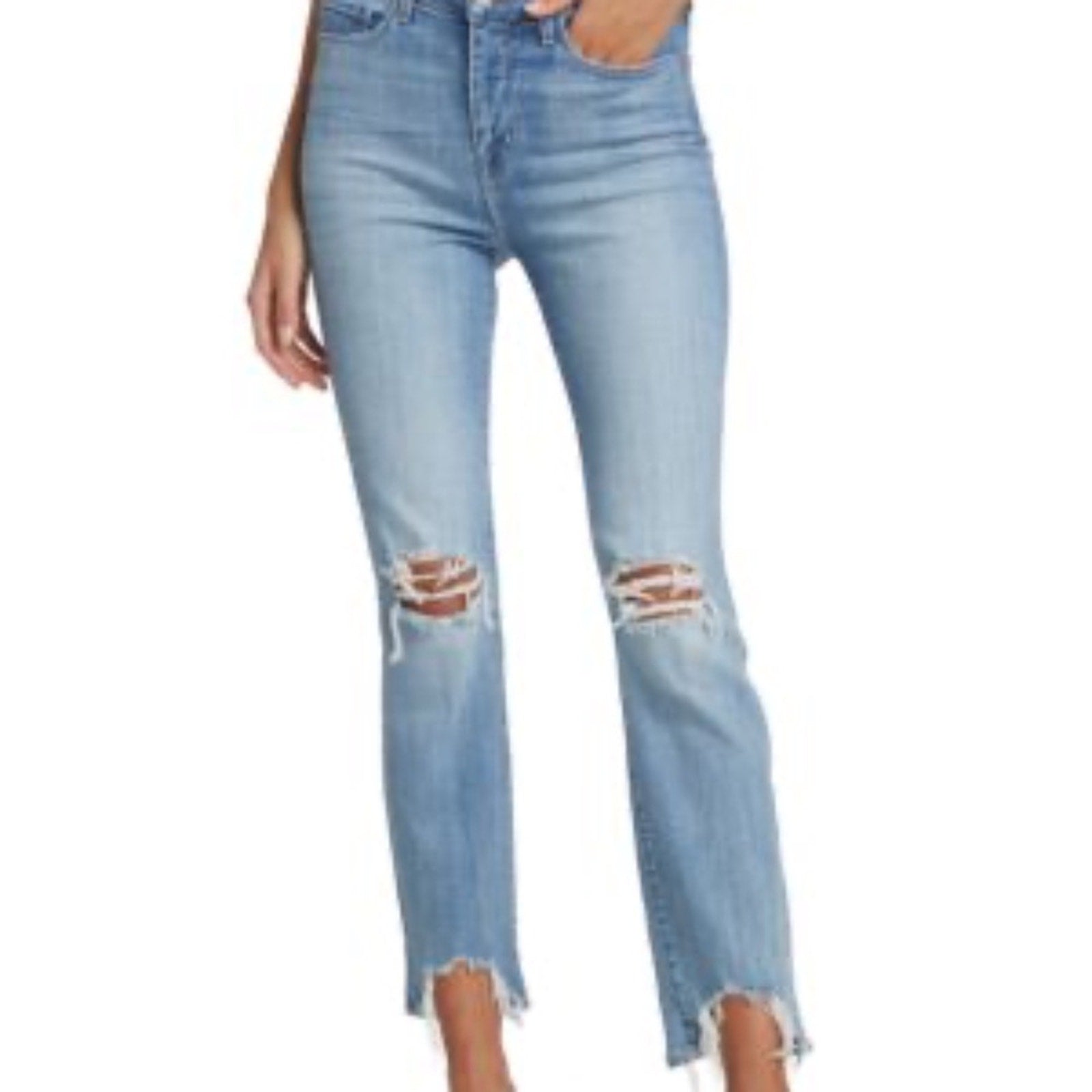 L'AGENCE High Line High Rise Skinny Distressed Classic Vintage Jeans - 28