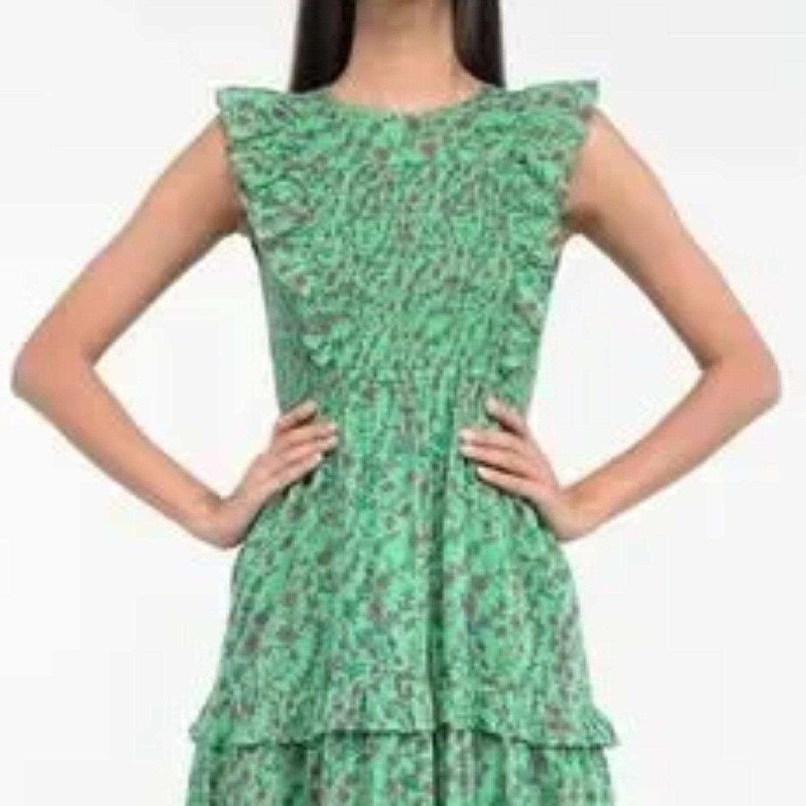 Banjanan Iris Tiered Ruffled Dress - size XS