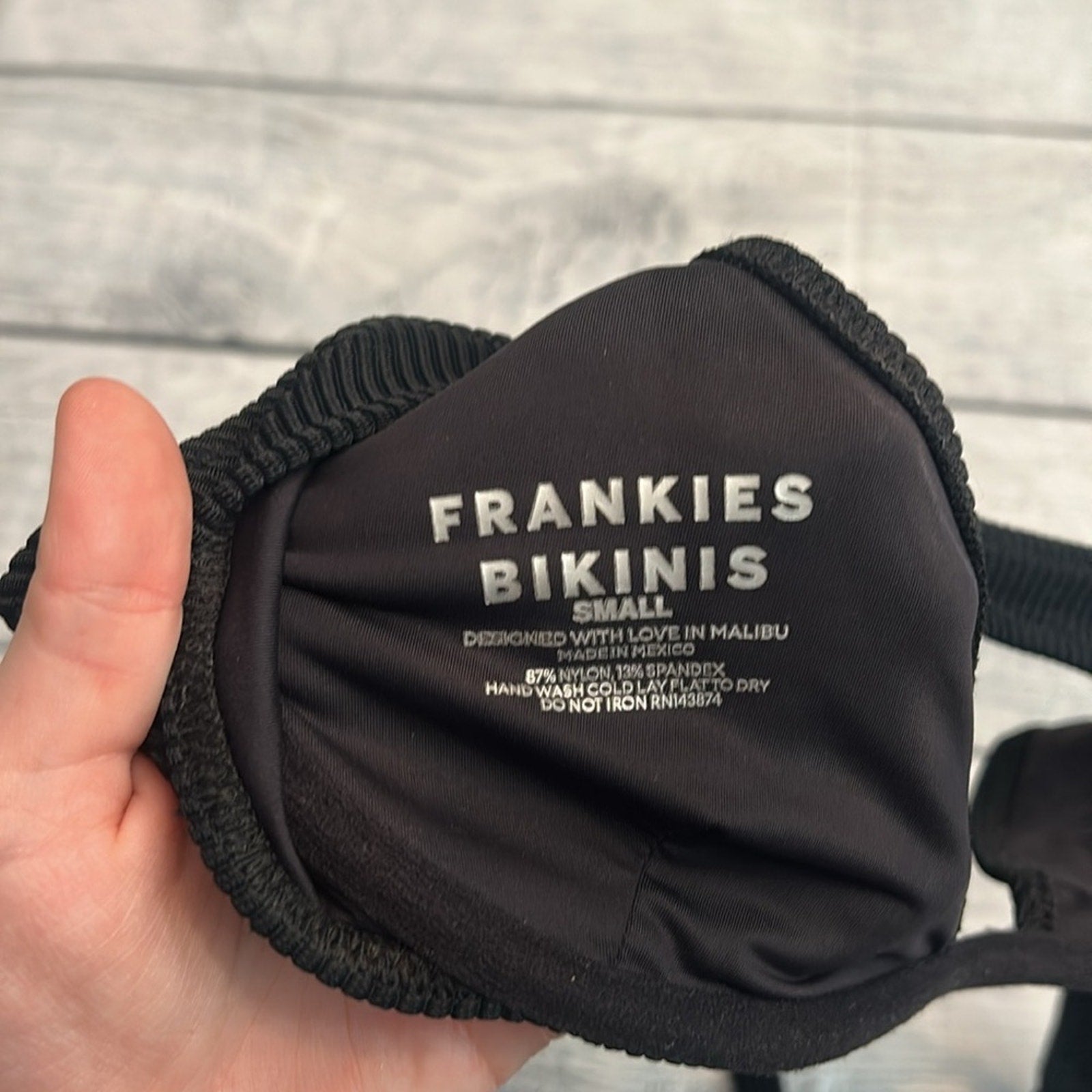 NWT Frankie Bikinis Stardust Ribbed Halter Bikini Top - size small