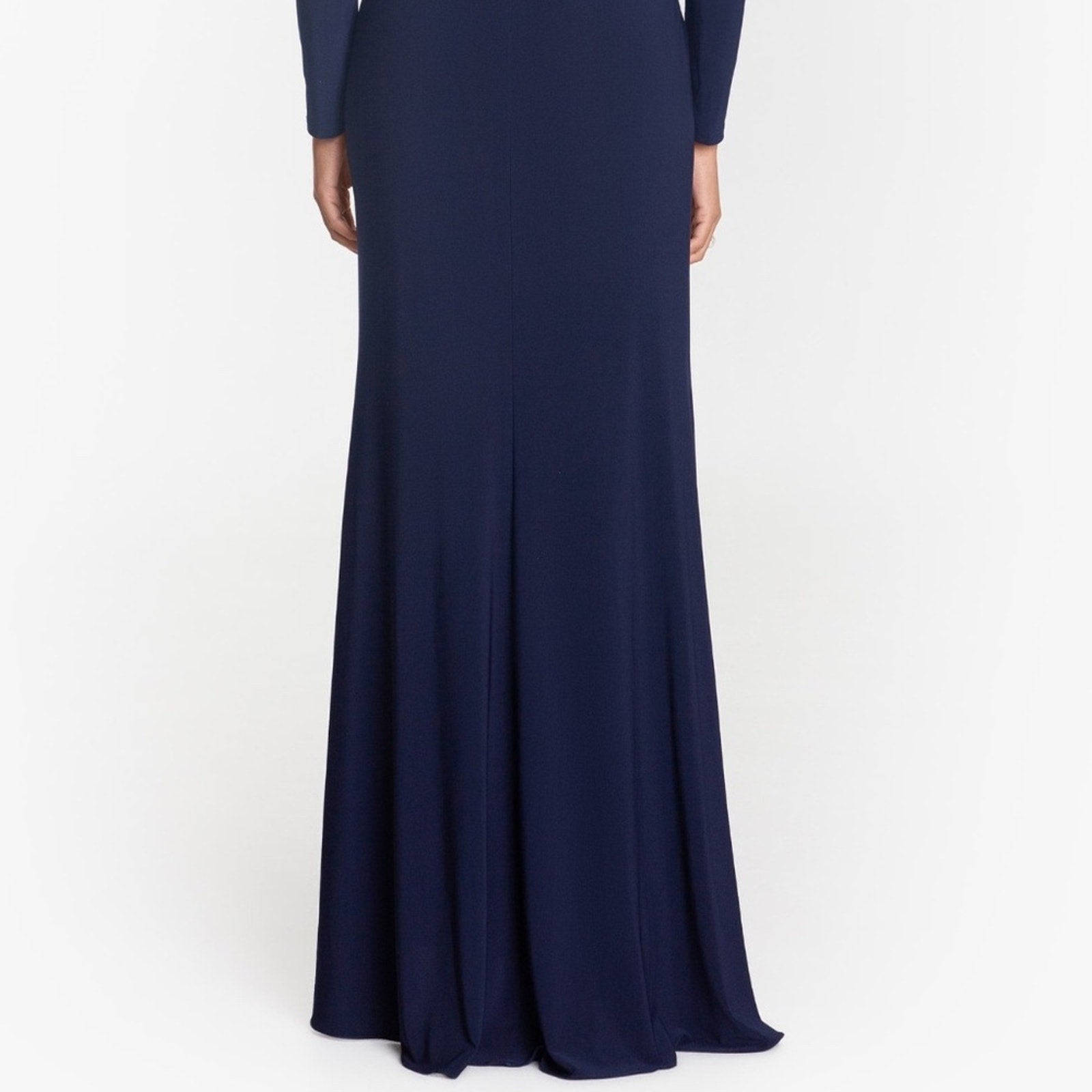 NWT Betsey Adam Elle A24450 Faux Wrap Cascade Jersey Gown - size 8