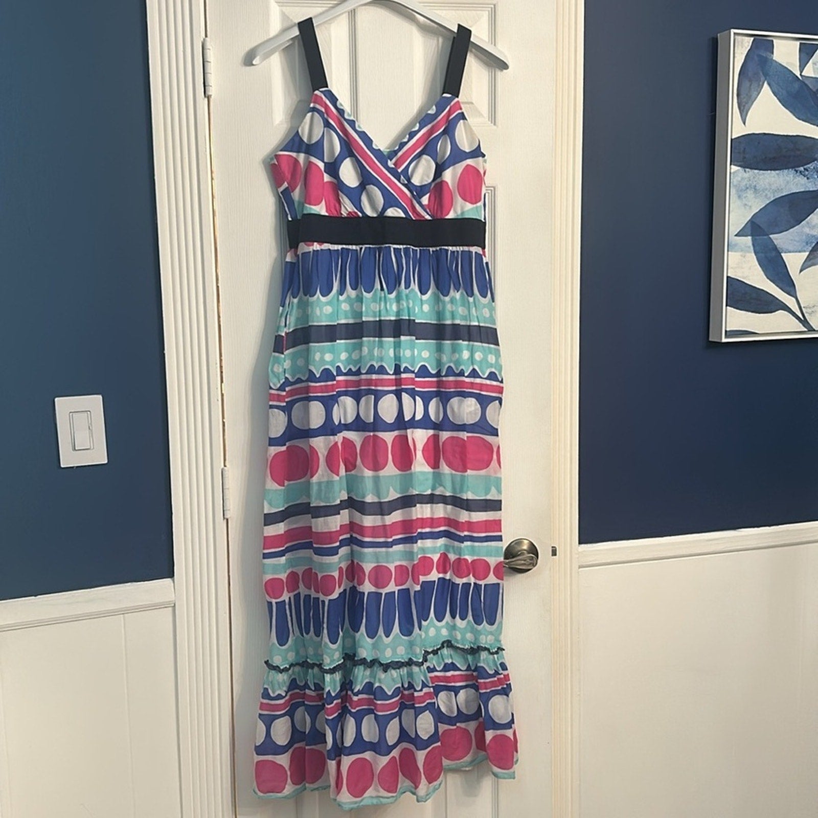 Vineyard Vines Caroline Stripe Ocean Splash Maxi - size 12