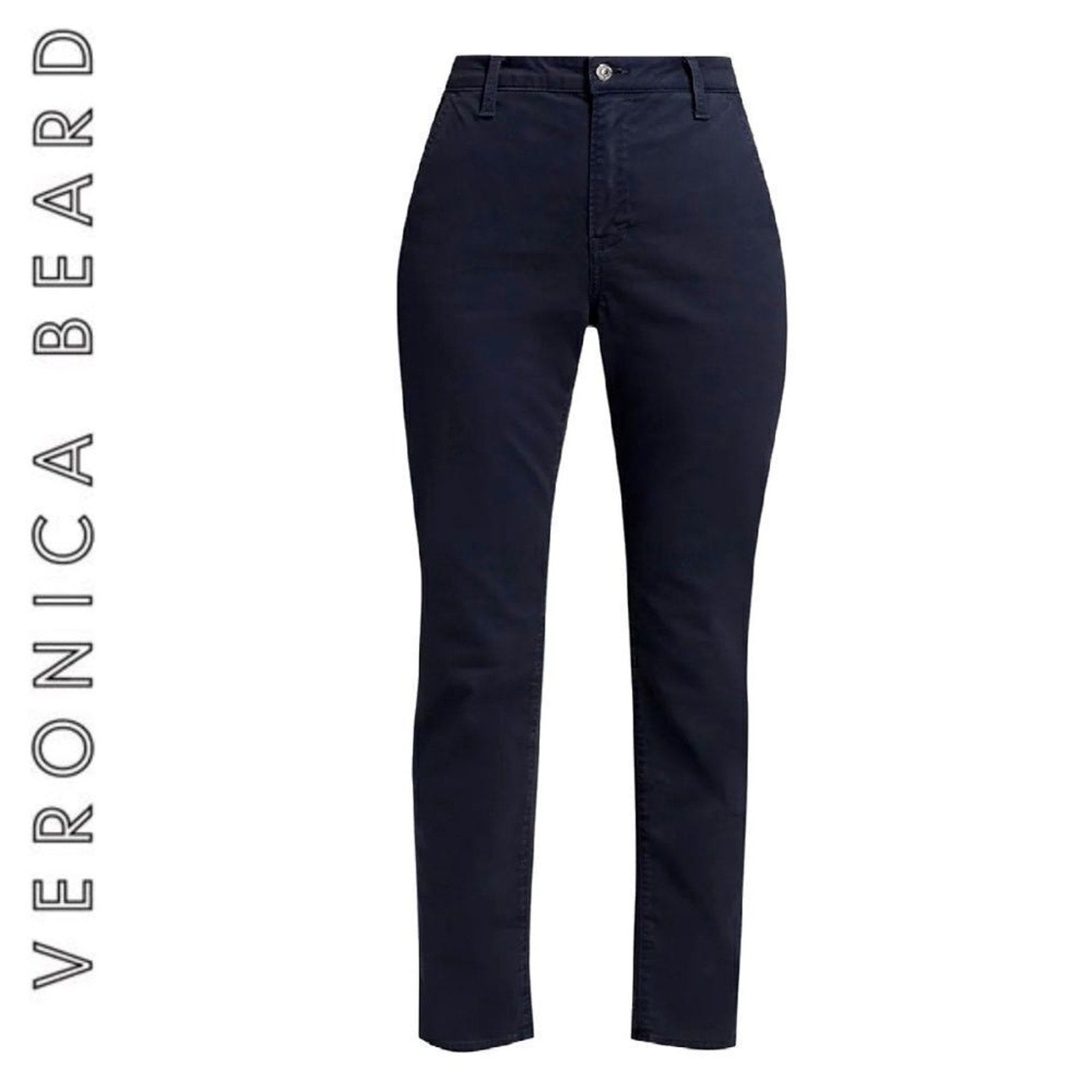 NWT VERONICA BEARD Ayla Navy womens Chino Stretch Pants - size 26 / 2