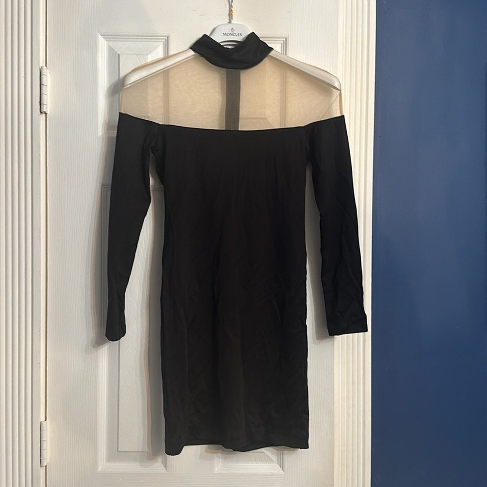 NWT Alice + Olivia Zahra Sheer Turtleneck Mini Dress - size 4