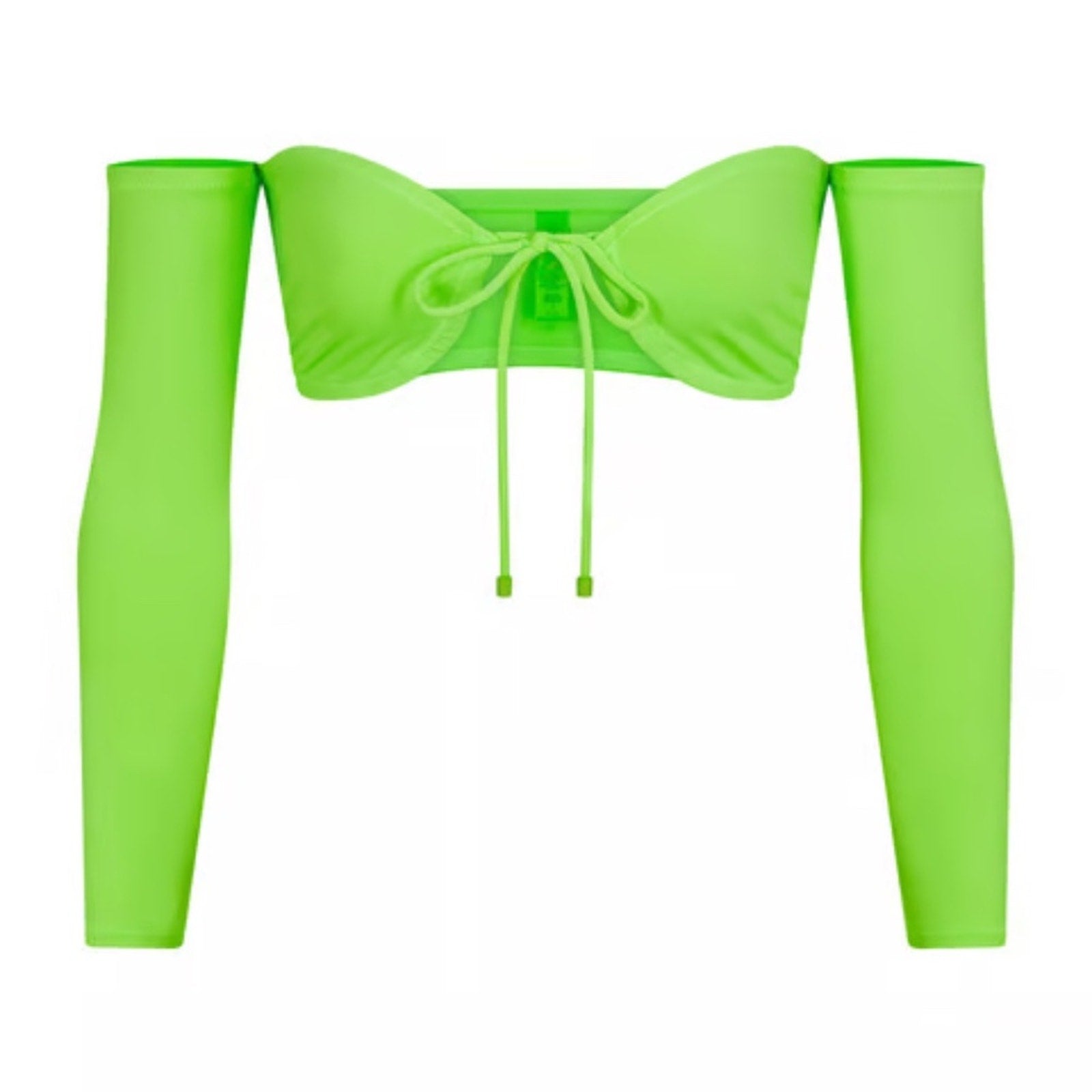 NWT Skims Swim Long Sleeve Bikini Top - neon green - size M