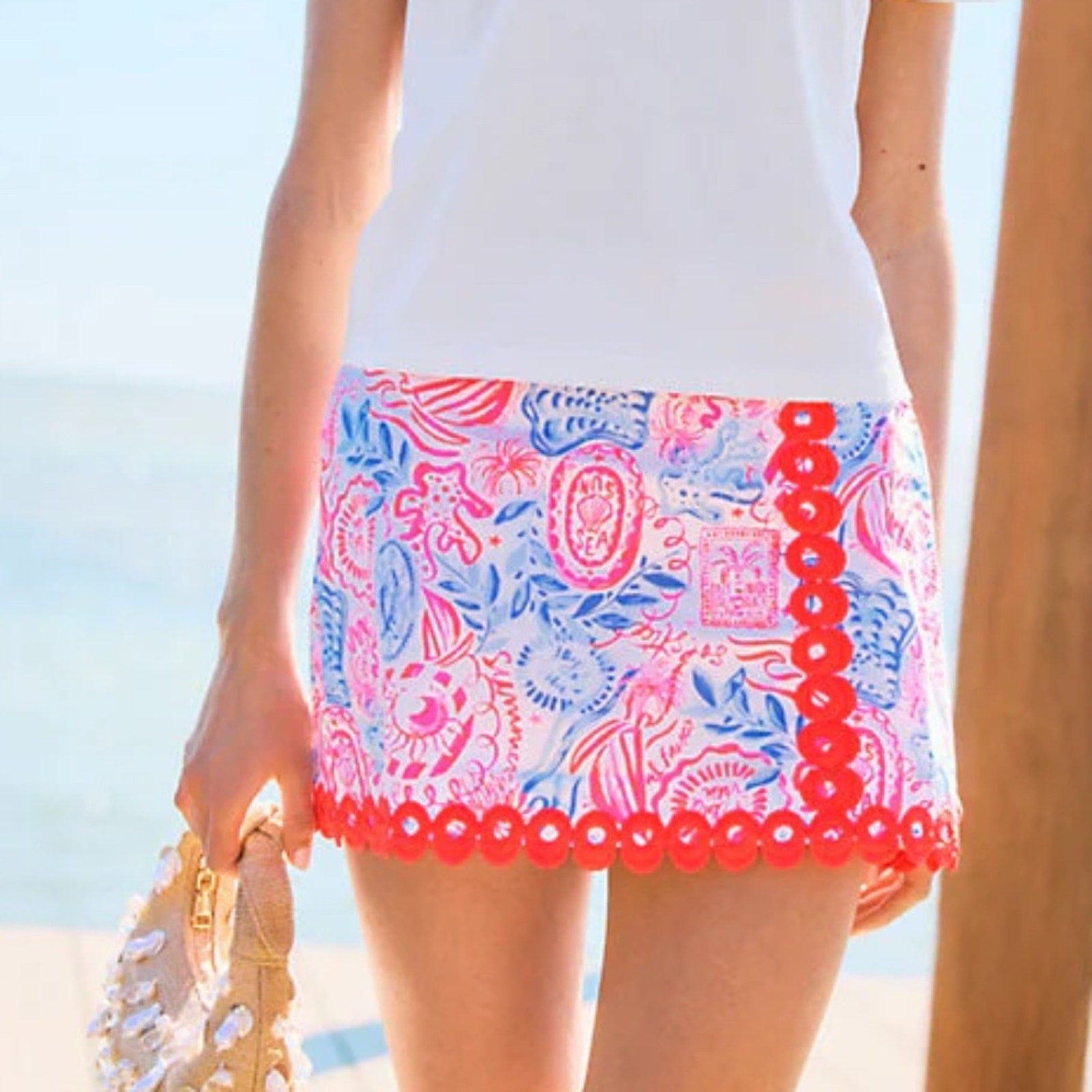 NWT Lilly Pulitzer MICHELINA SKORT - SUN SEA SAND - size 2