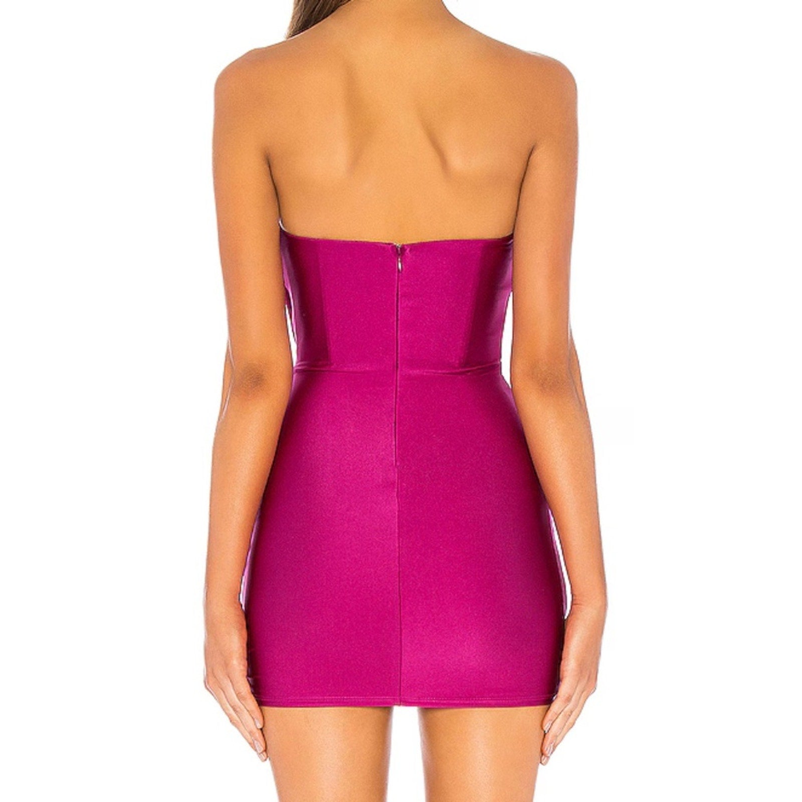 Michael Costello Jem Mini Dress in Magenta - size M - NWT