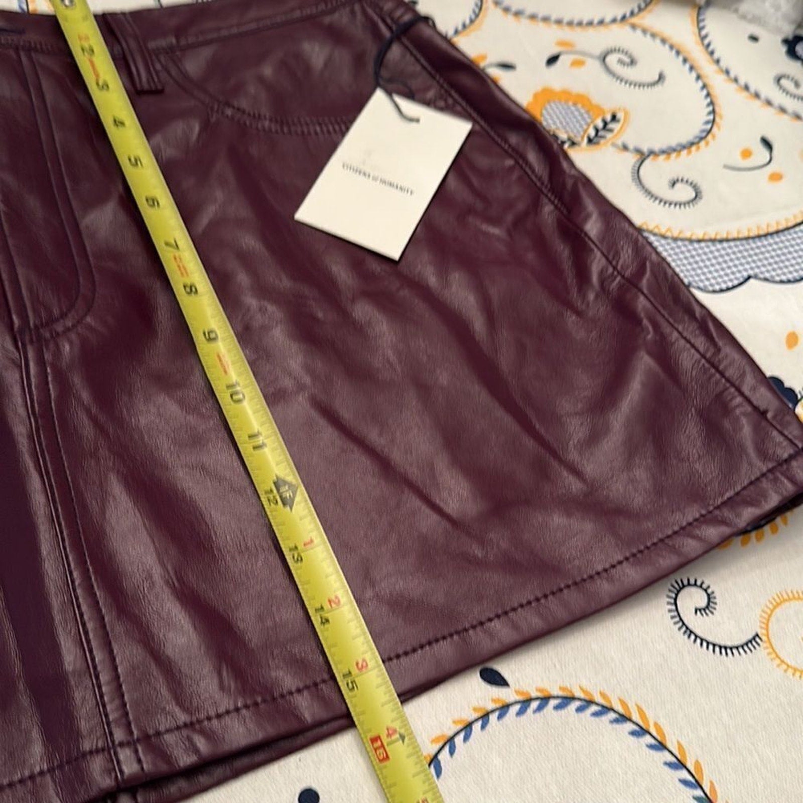 NWT Citizens Of Humanity Beatnik Recycled Leather Mini Skirt - size 32