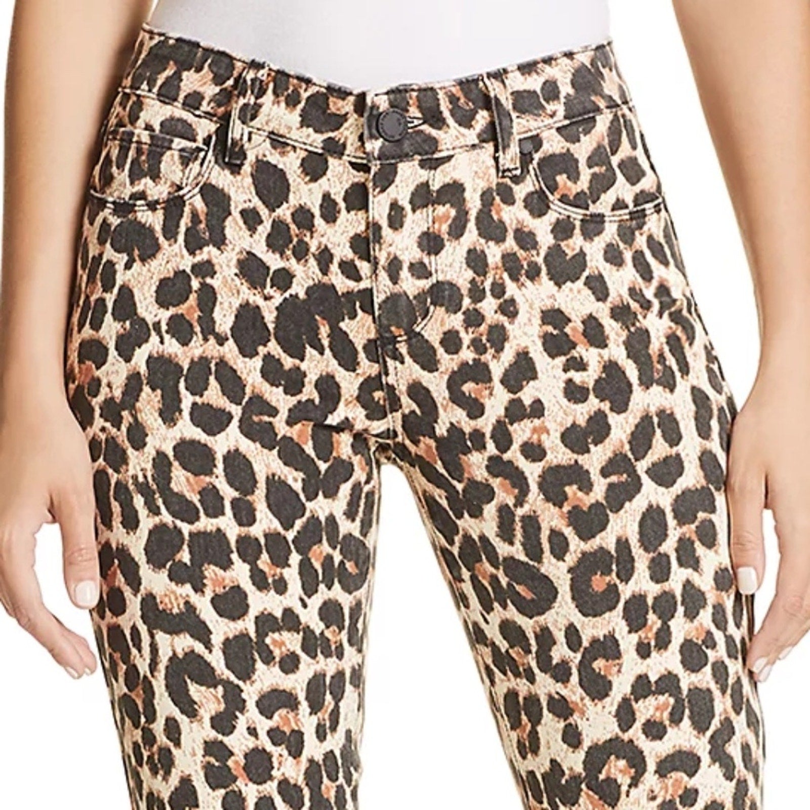 PAIGE Verdugo Ankle Skinny Jeans in Sahara Leopard - size 29