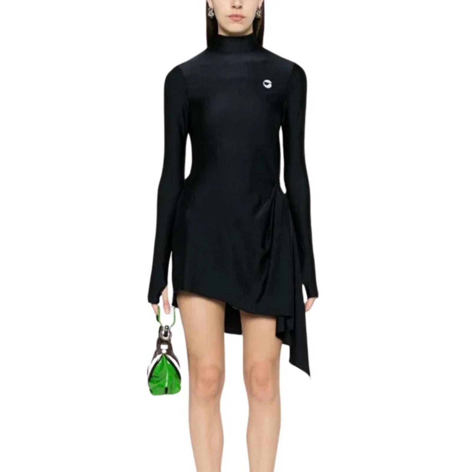 NEW Coperni Black Asymmetric Minidress - size small