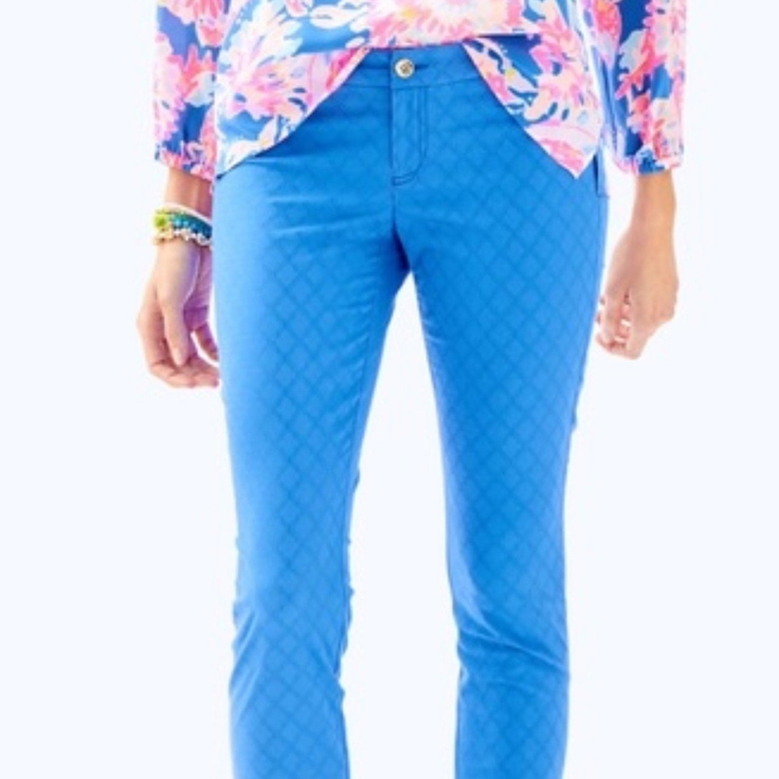 Lilly Pulitzer Kelly Skinny Ankle pant in Bennet blue -size 4