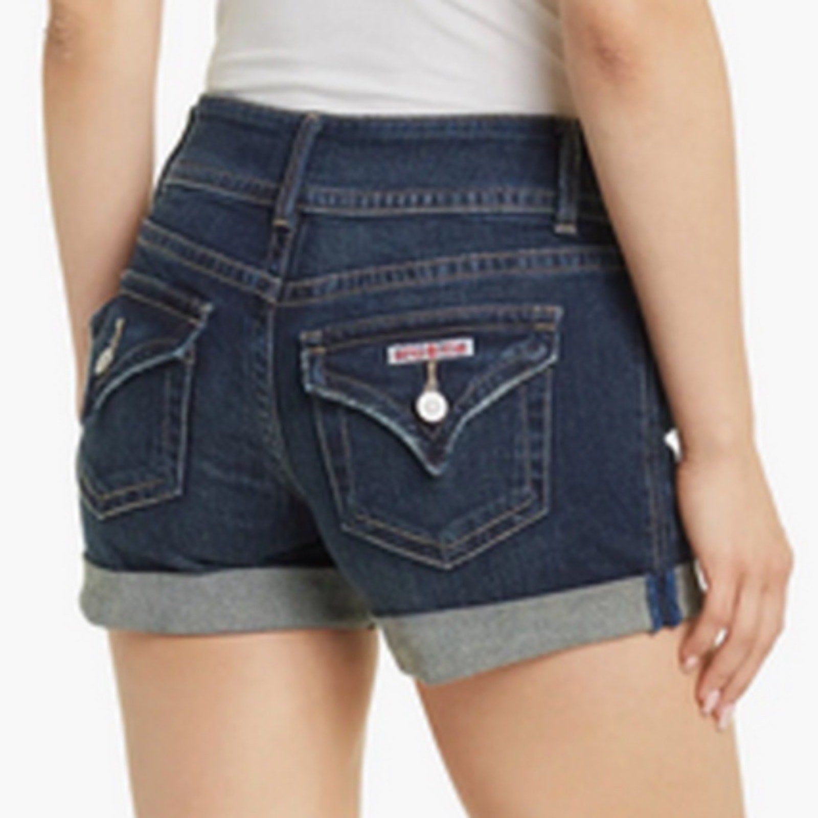 NWT Hudson Jeans Rolled Cuff Denim Ruby Shorts DEBORAH 24 NWT $145