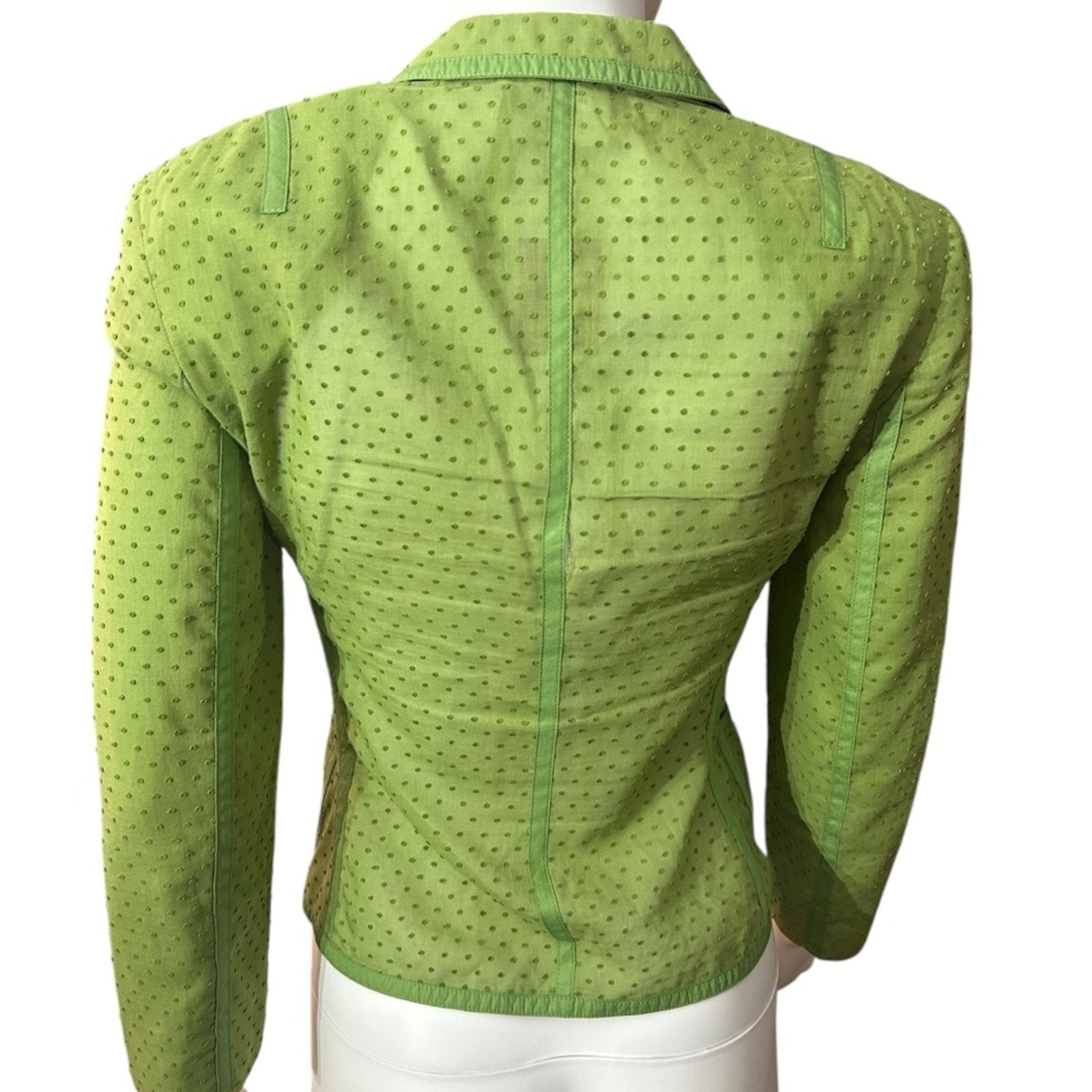 Akris Punto green dots cotton jacket - size 2